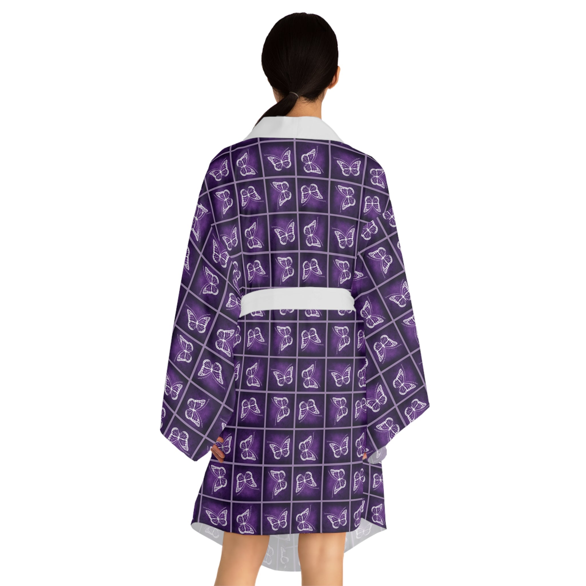 Epilepsy Butterfly Dreams Long Sleeve Kimono Robe - Clothing, Pajamas - EpiAl's Shop