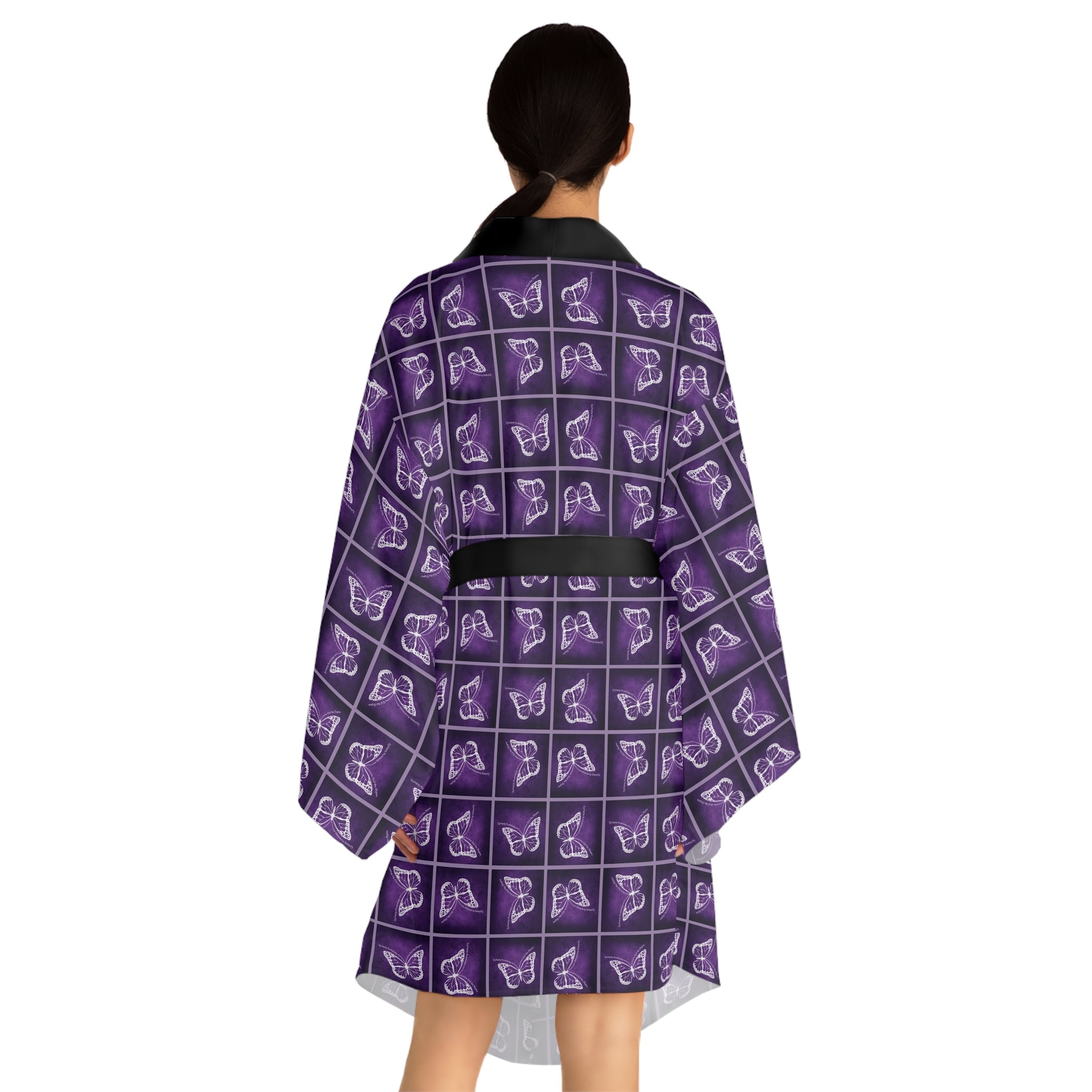 Epilepsy Butterfly Dreams Long Sleeve Kimono Robe - Clothing, Pajamas - EpiAl's Shop
