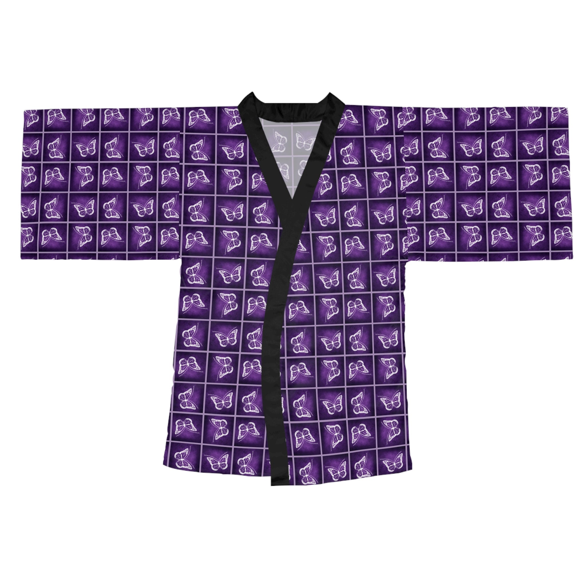 Epilepsy Butterfly Dreams Long Sleeve Kimono Robe - Clothing, Pajamas - EpiAl's Shop