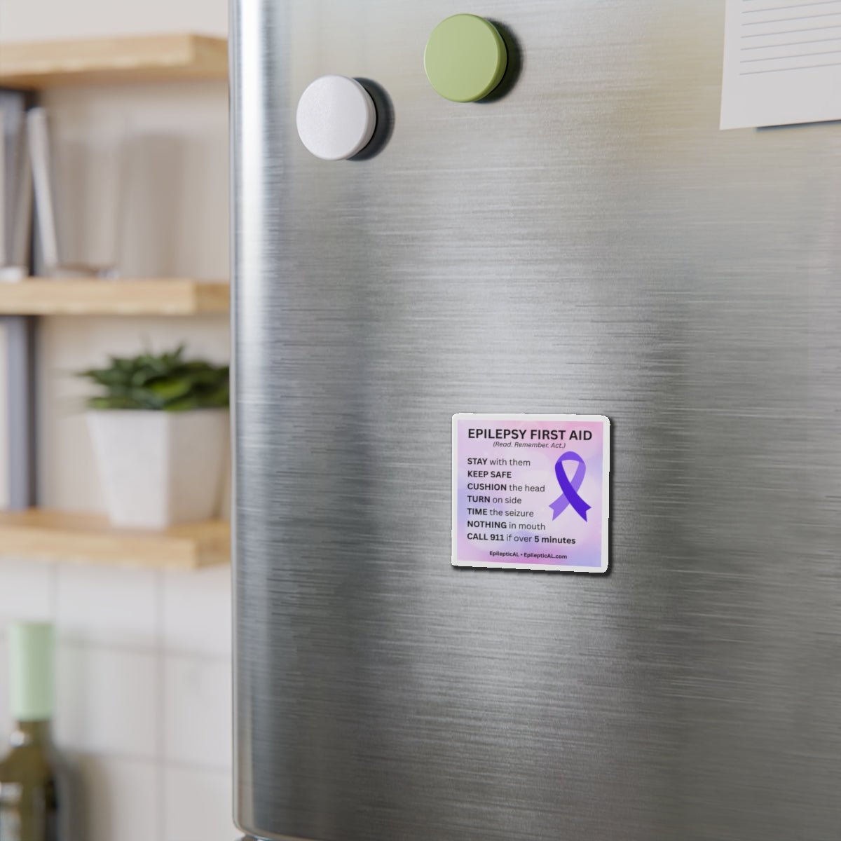 Epilepsy First Aid Magnet | Read. Remember. Act. - Magnets, Indoor & Outdoor - EpiAl's Shop