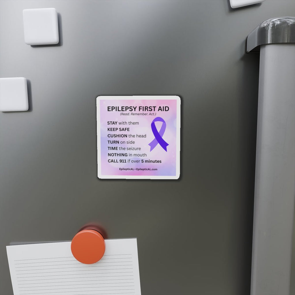 Epilepsy First Aid Magnet | Read. Remember. Act. - Magnets, Indoor & Outdoor - EpiAl's Shop