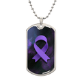 Epilepsy Purple Ribbon Necklace - Jewelry, Necklaces - EpiAl's Shop