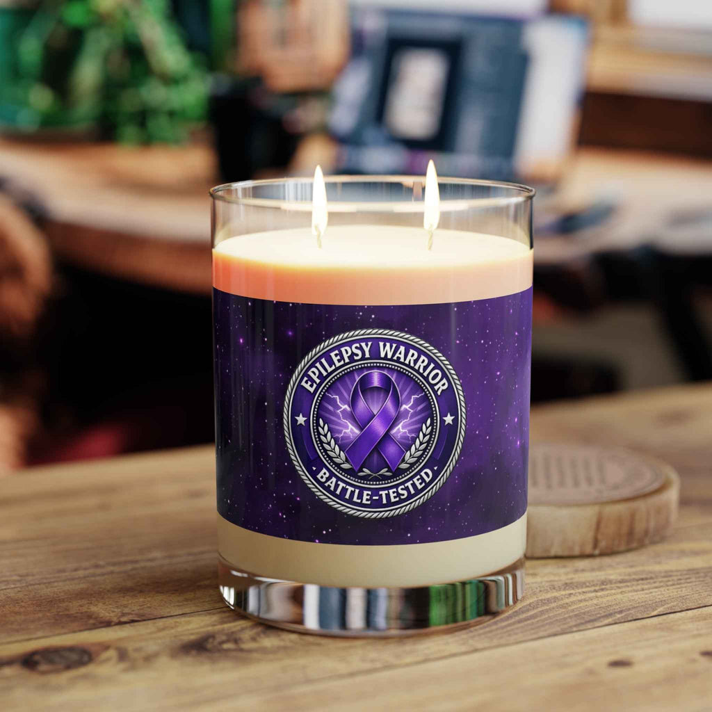 Epilepsy Warrior – Battle-Tested Awareness Candle - Decor, Candles, Scented - EpiAl's Shop