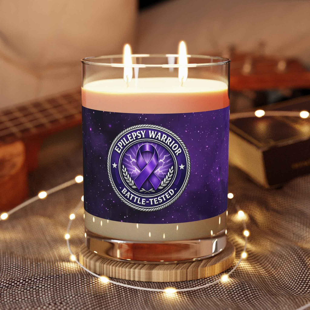 Epilepsy Warrior – Battle-Tested Awareness Candle - Decor, Candles, Scented - EpiAl's Shop
