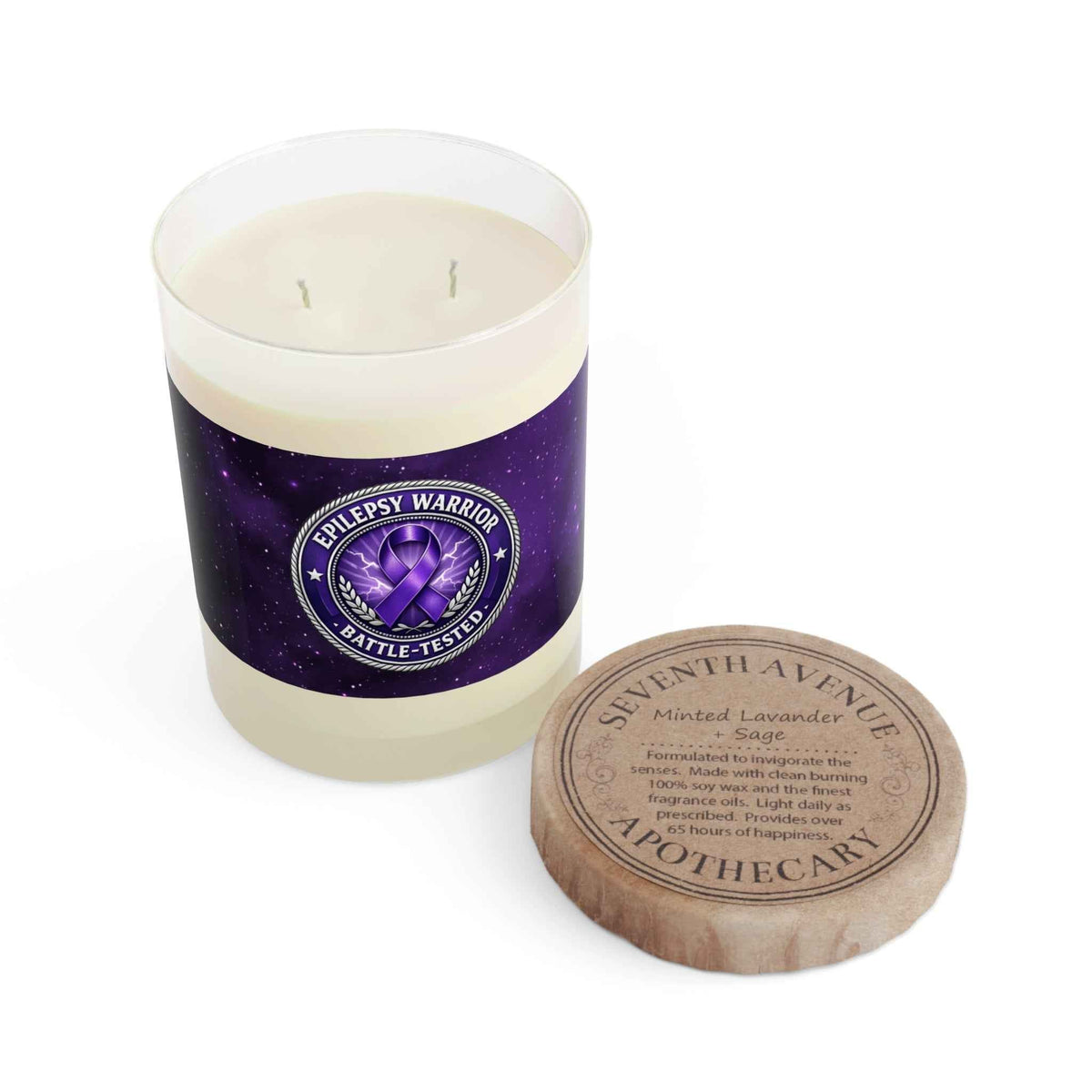 Epilepsy Warrior – Battle-Tested Awareness Candle - Decor, Candles, Scented - EpiAl's Shop