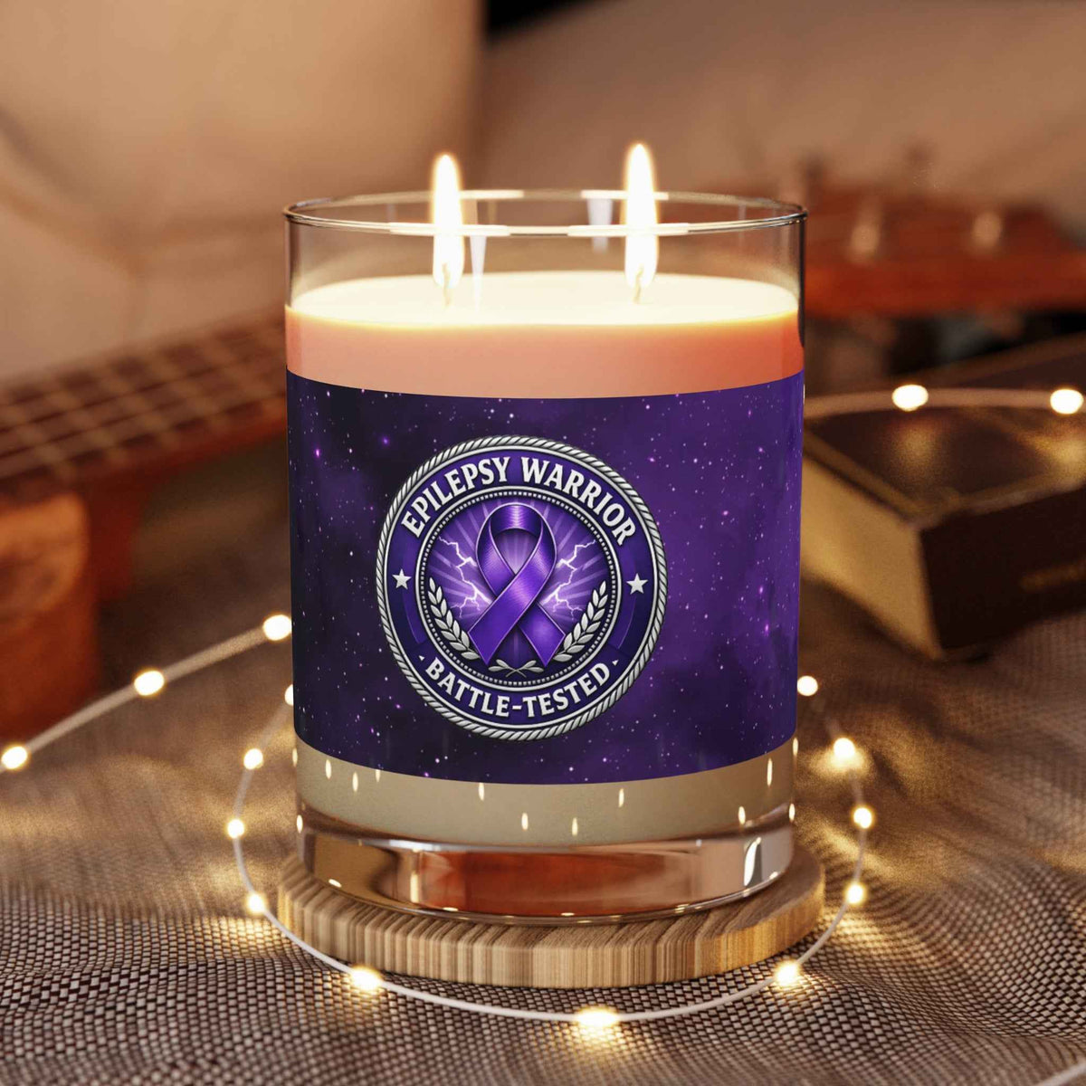 Epilepsy Warrior – Battle-Tested Awareness Candle - Decor, Candles, Scented - EpiAl's Shop