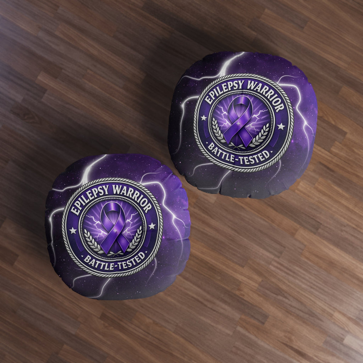 Epilepsy Warrior – Battle-Tested Round Floor Pillow - Decor, Pillows, Floor - EpiAl's Shop