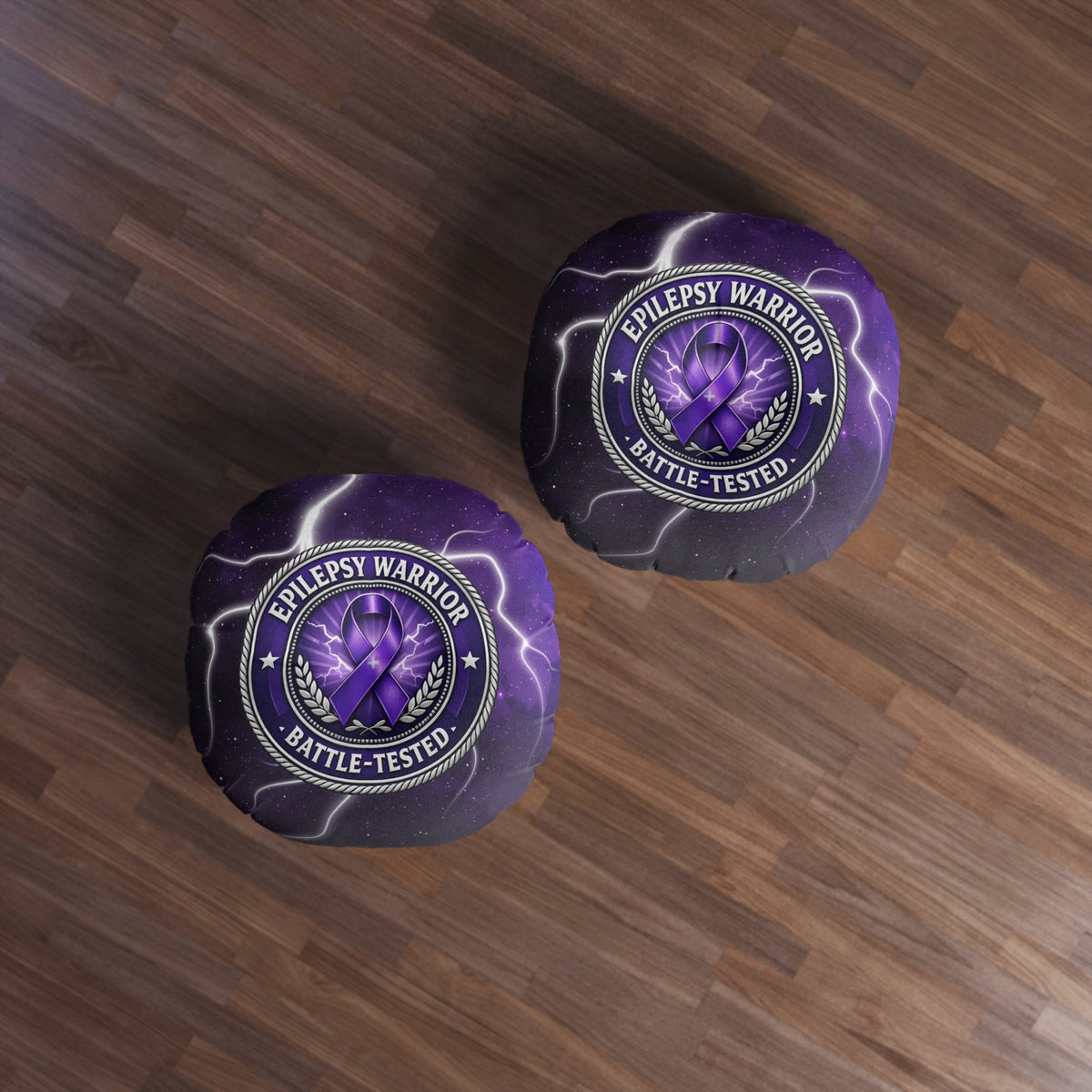 Epilepsy Warrior – Battle-Tested Round Floor Pillow - Decor, Pillows, Floor - EpiAl's Shop