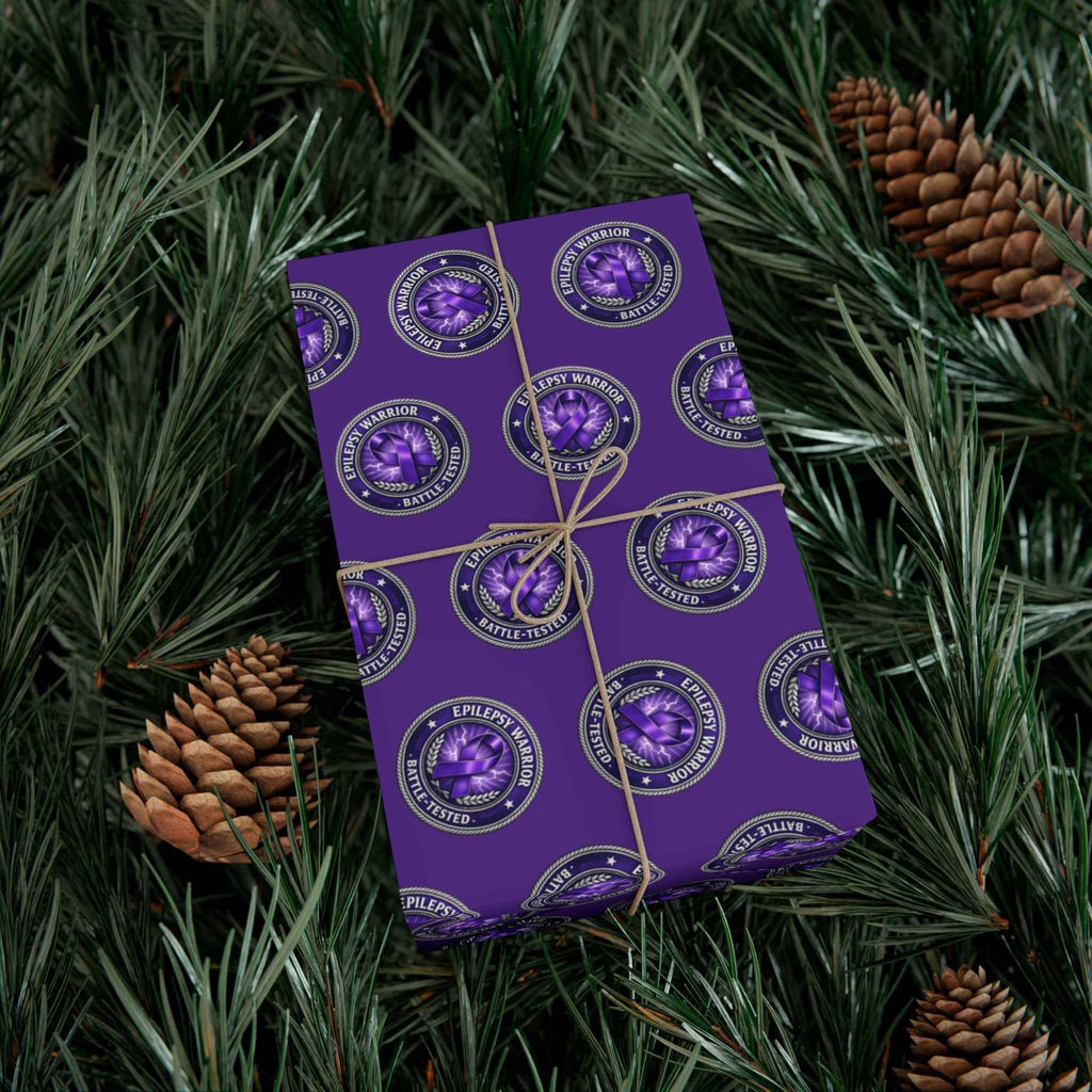 Epilepsy Warrior Gift Wrap | Purple Awareness All-Occasion Wrapping Paper - Gift Wrap, Paper - EpiAl's Shop