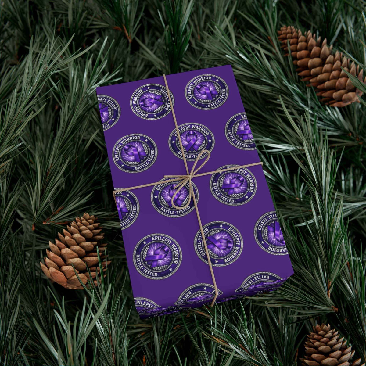 Epilepsy Warrior Gift Wrap | Purple Awareness All-Occasion Wrapping Paper - Gift Wrap, Paper - EpiAl's Shop