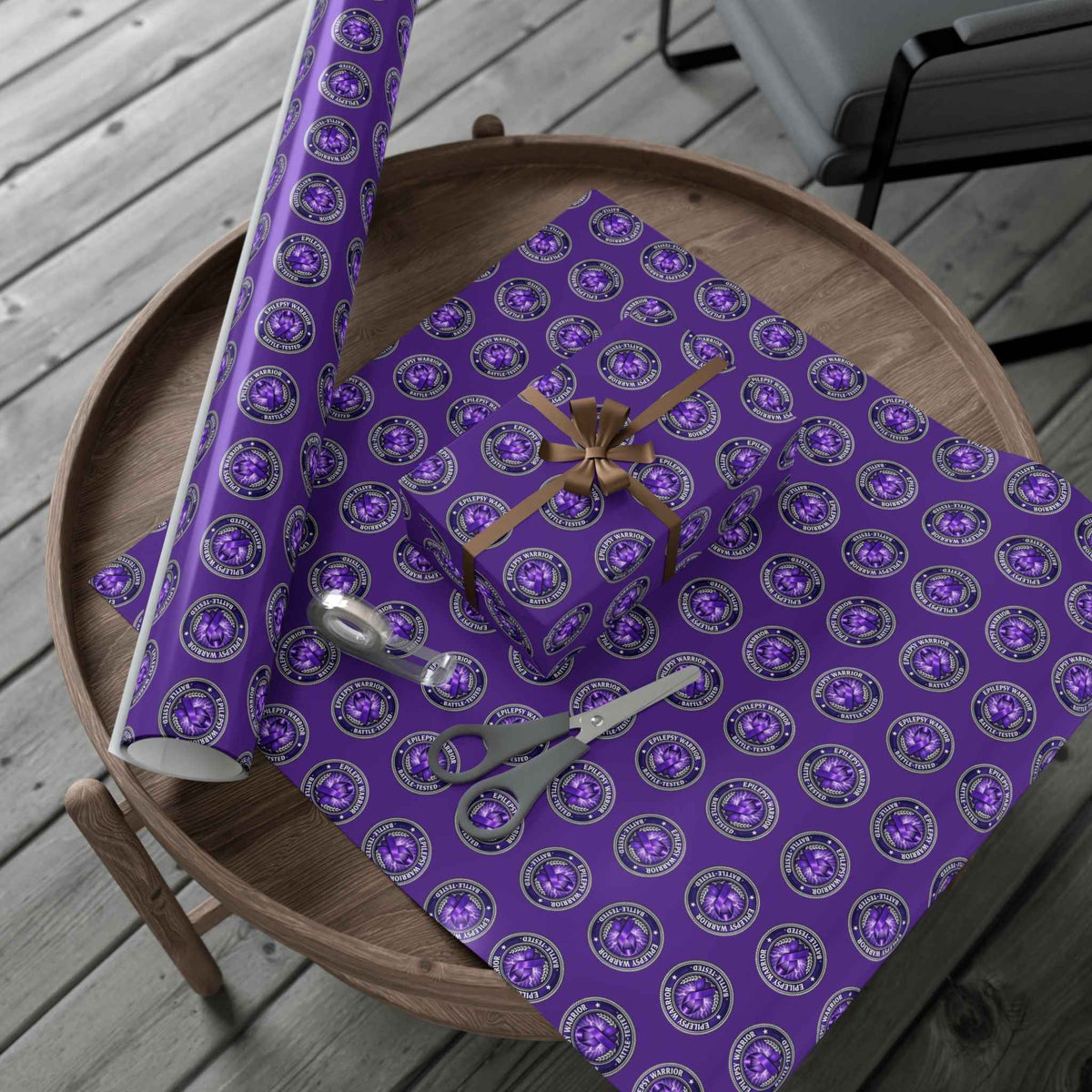 Epilepsy Warrior Gift Wrap | Purple Awareness All-Occasion Wrapping Paper - Gift Wrap, Paper - EpiAl's Shop