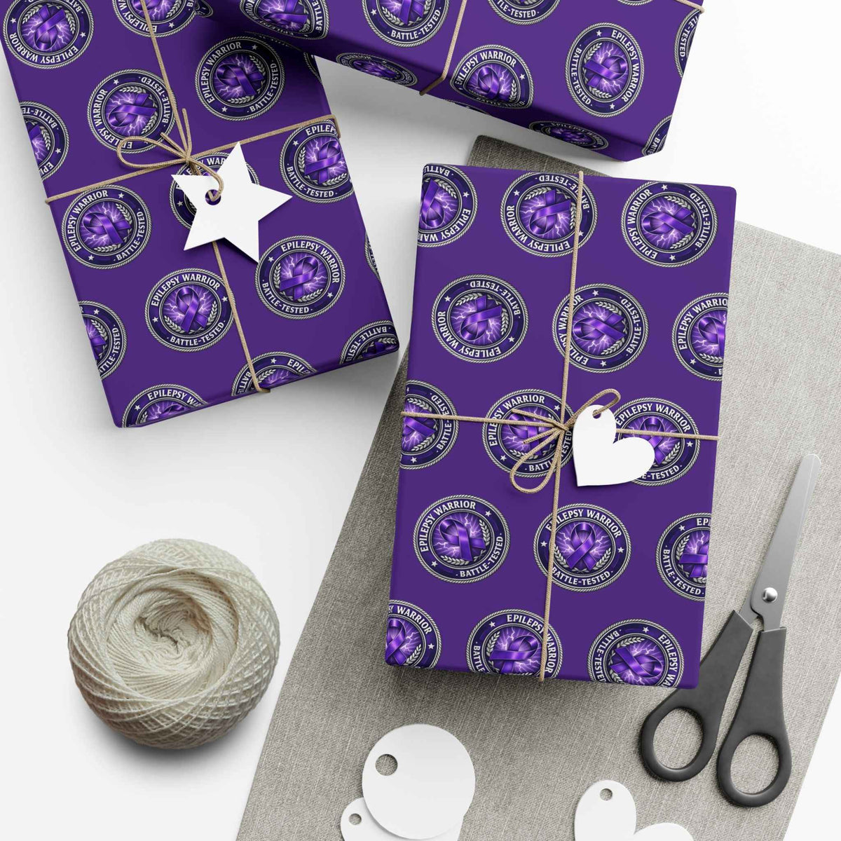 Epilepsy Warrior Gift Wrap | Purple Awareness All-Occasion Wrapping Paper - Gift Wrap, Paper - EpiAl's Shop