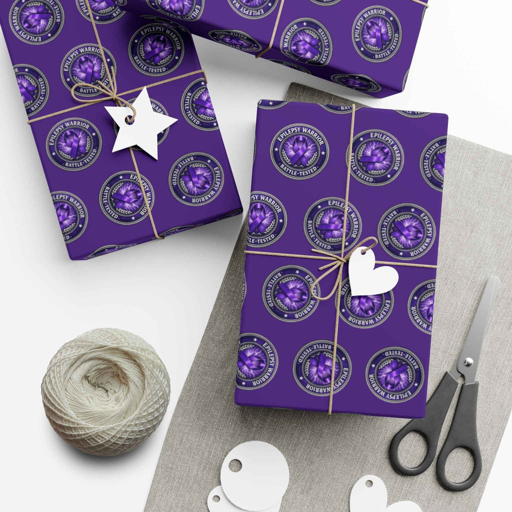 Epilepsy Warrior Gift Wrap | Purple Awareness All-Occasion Wrapping Paper - Gift Wrap, Paper - EpiAl's Shop