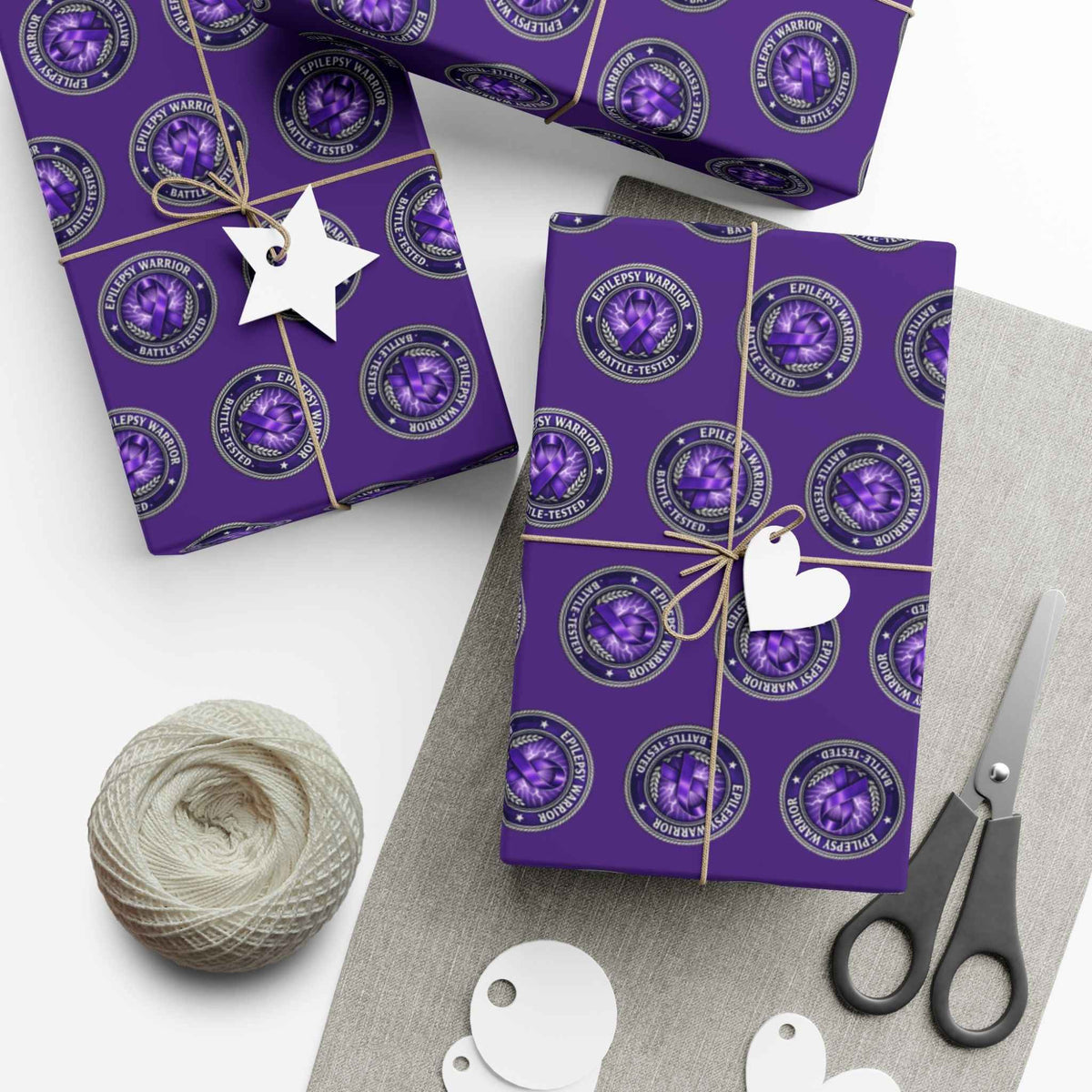 Epilepsy Warrior Gift Wrap | Purple Awareness All-Occasion Wrapping Paper - Gift Wrap, Paper - EpiAl's Shop