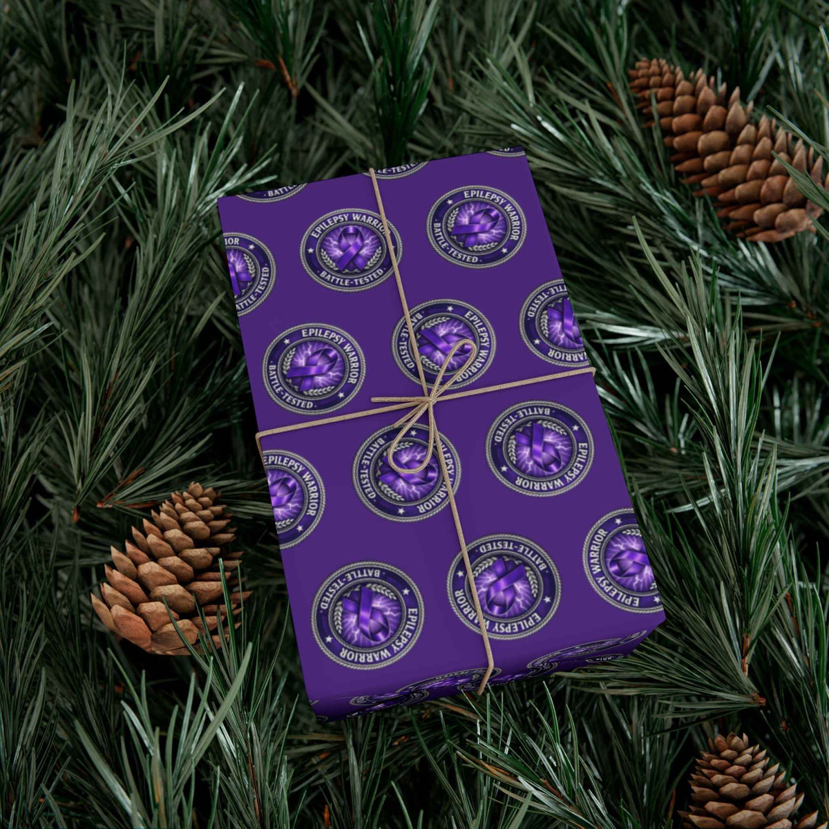 Epilepsy Warrior Gift Wrap | Purple Awareness All-Occasion Wrapping Paper - Gift Wrap, Paper - EpiAl's Shop