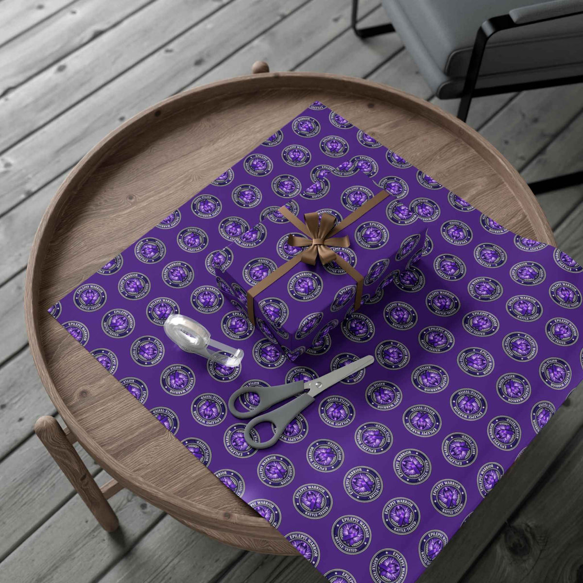 Epilepsy Warrior Gift Wrap | Purple Awareness All-Occasion Wrapping Paper - Gift Wrap, Paper - EpiAl's Shop