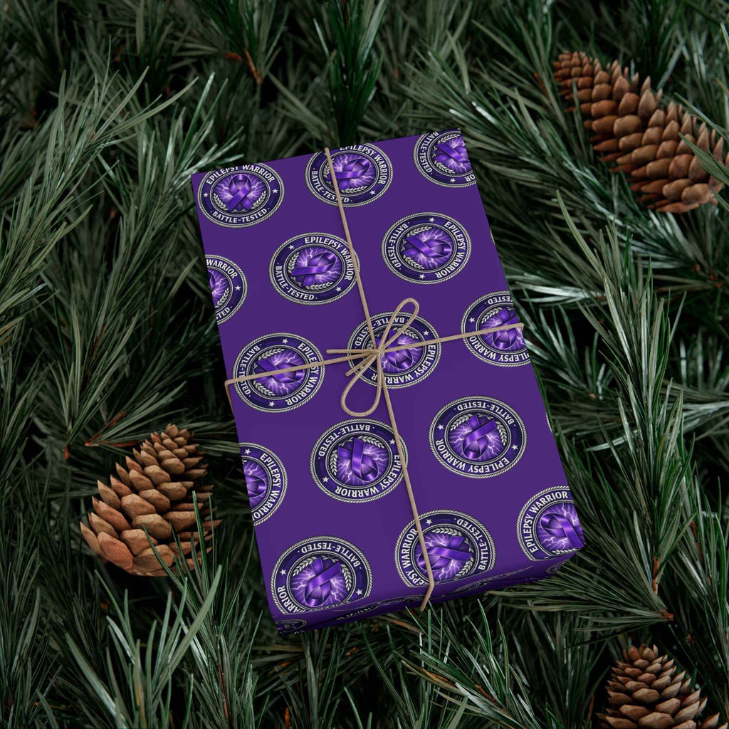 Epilepsy Warrior Gift Wrap | Purple Awareness All-Occasion Wrapping Paper - Gift Wrap, Paper - EpiAl's Shop