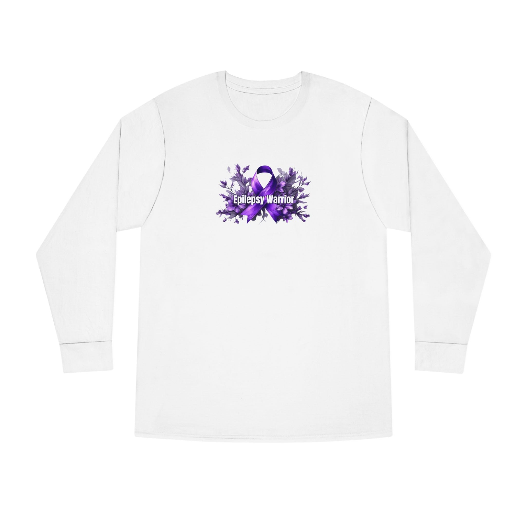 Epilepsy Warrior Long Sleeve Crewneck Tee - Clothing, T-shirts, Long - Sleeve - EpiAl's Shop