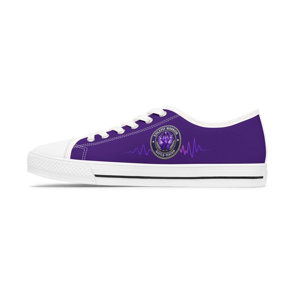 Epilepsy Warrior – Purple Awareness Low Top Sneakers - Shoes, Sneakers - EpiAl's Shop