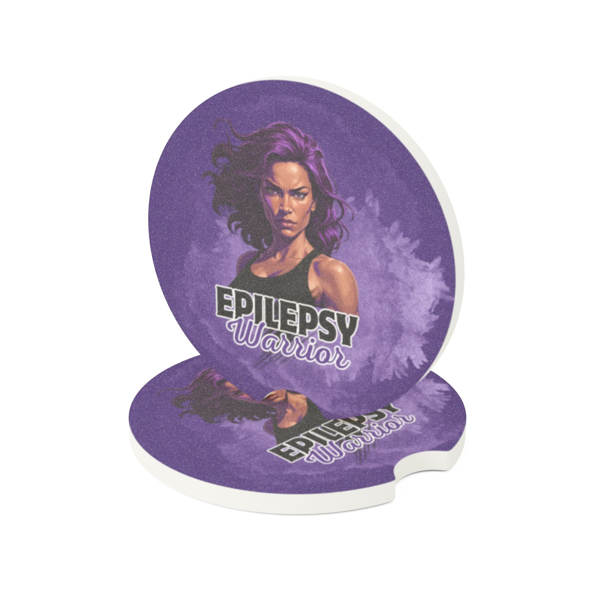 Epilepsy Warrior Soapstone Car Coaster - Accessories, Auto, Coasters - EpiAl's Shop
