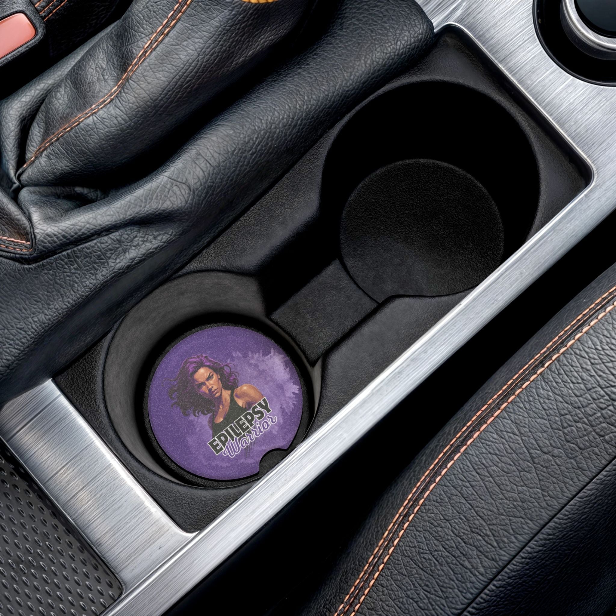 Epilepsy Warrior Soapstone Car Coaster - Accessories, Auto, Coasters - EpiAl's Shop