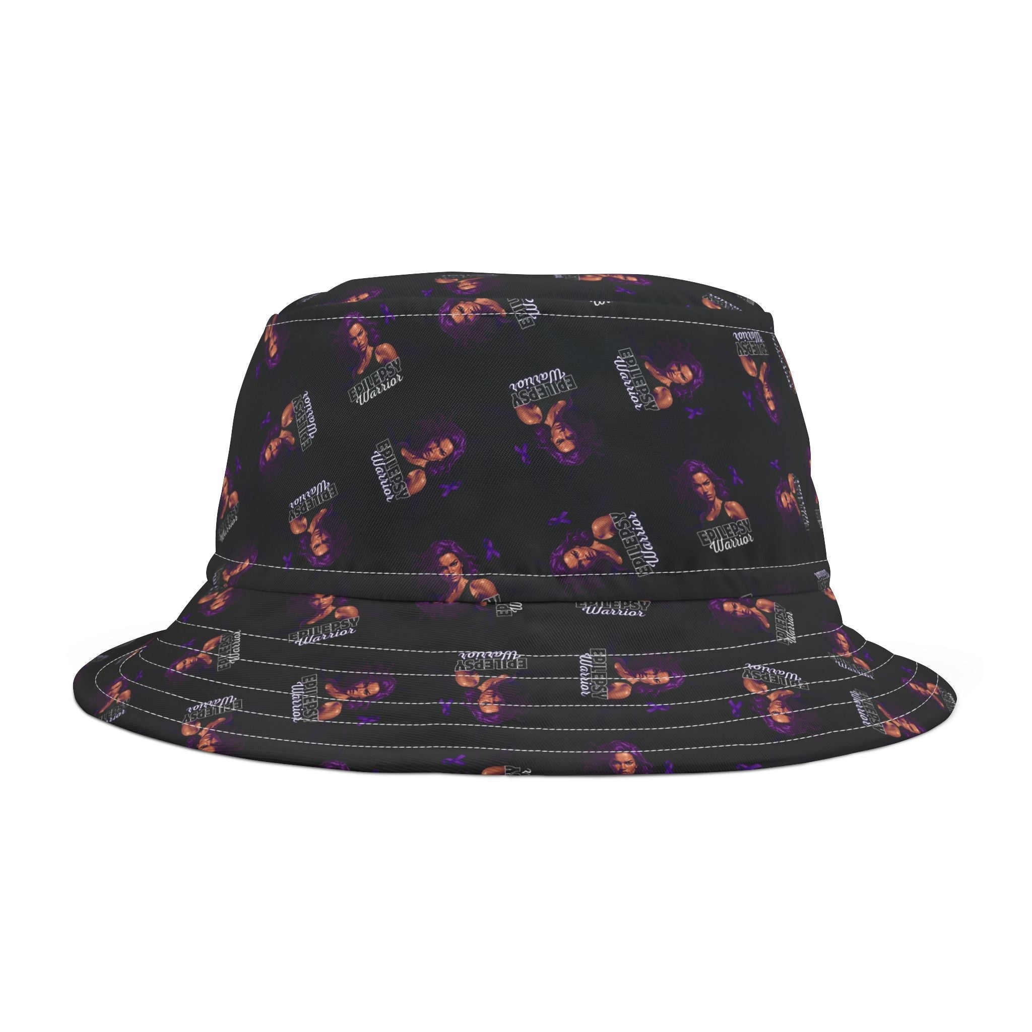 Epilepsy Warrior Woman Bucket Hat - Hats, Bucket - EpiAl's Shop