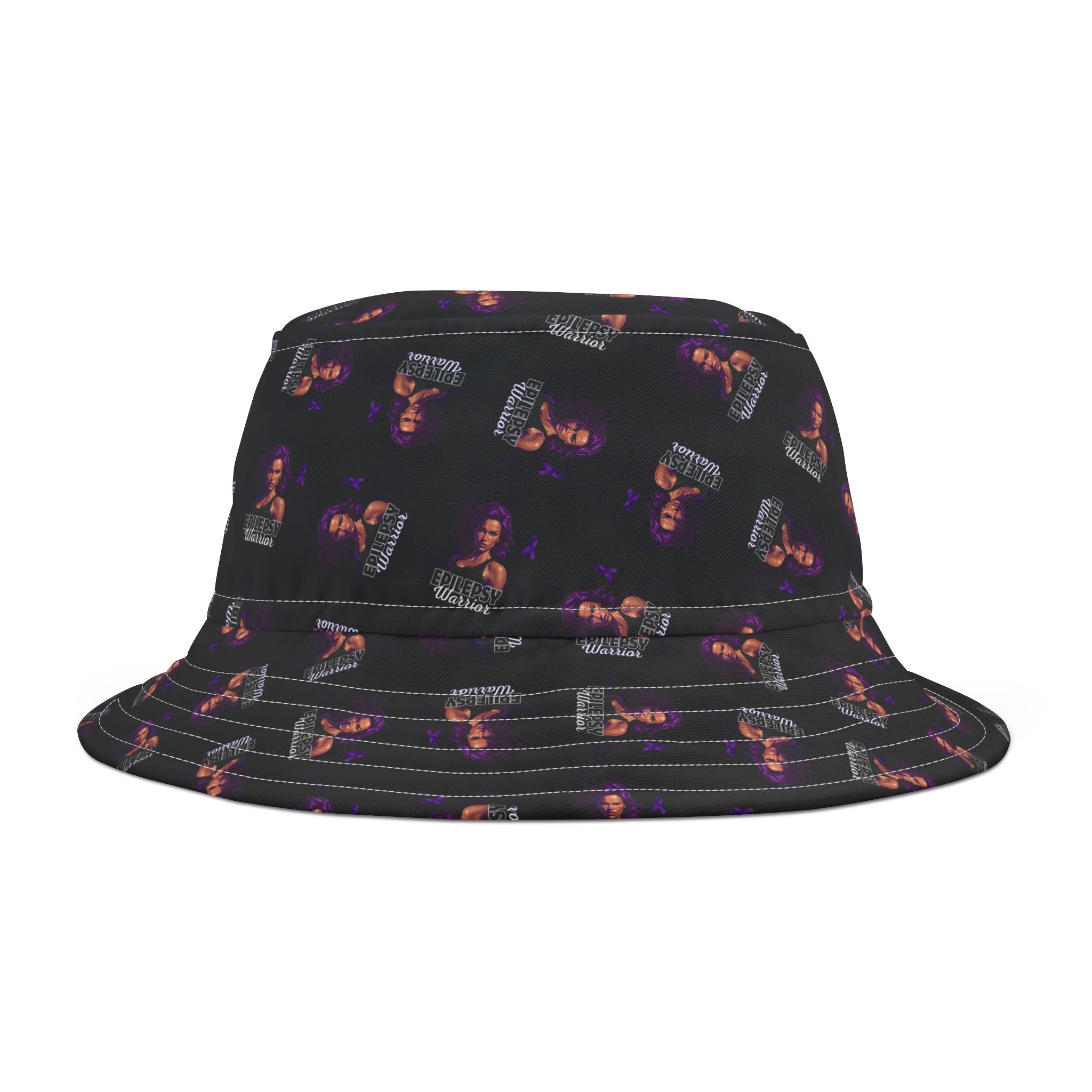 Epilepsy Warrior Woman Bucket Hat - Hats, Bucket - EpiAl's Shop