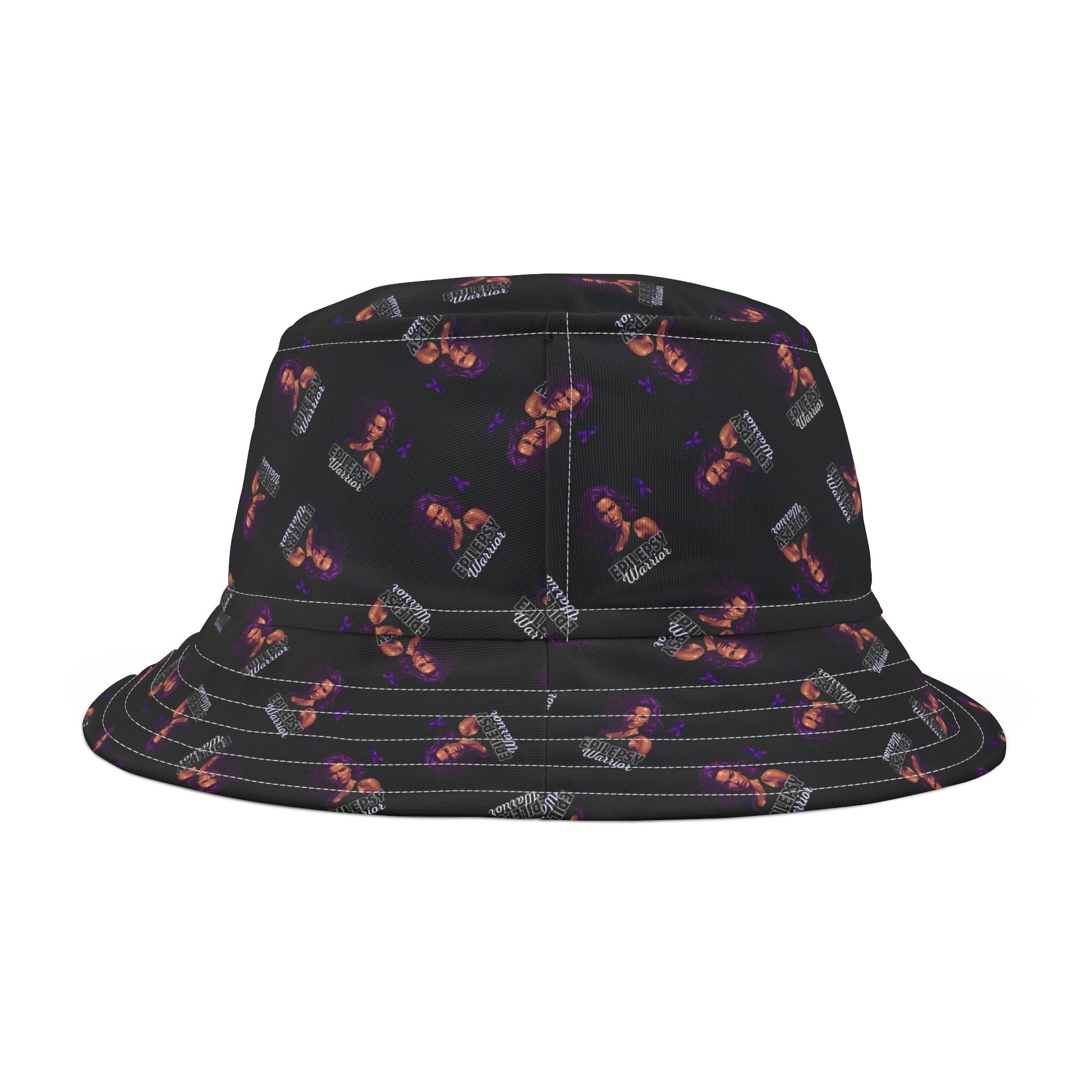Epilepsy Warrior Woman Bucket Hat - Hats, Bucket - EpiAl's Shop