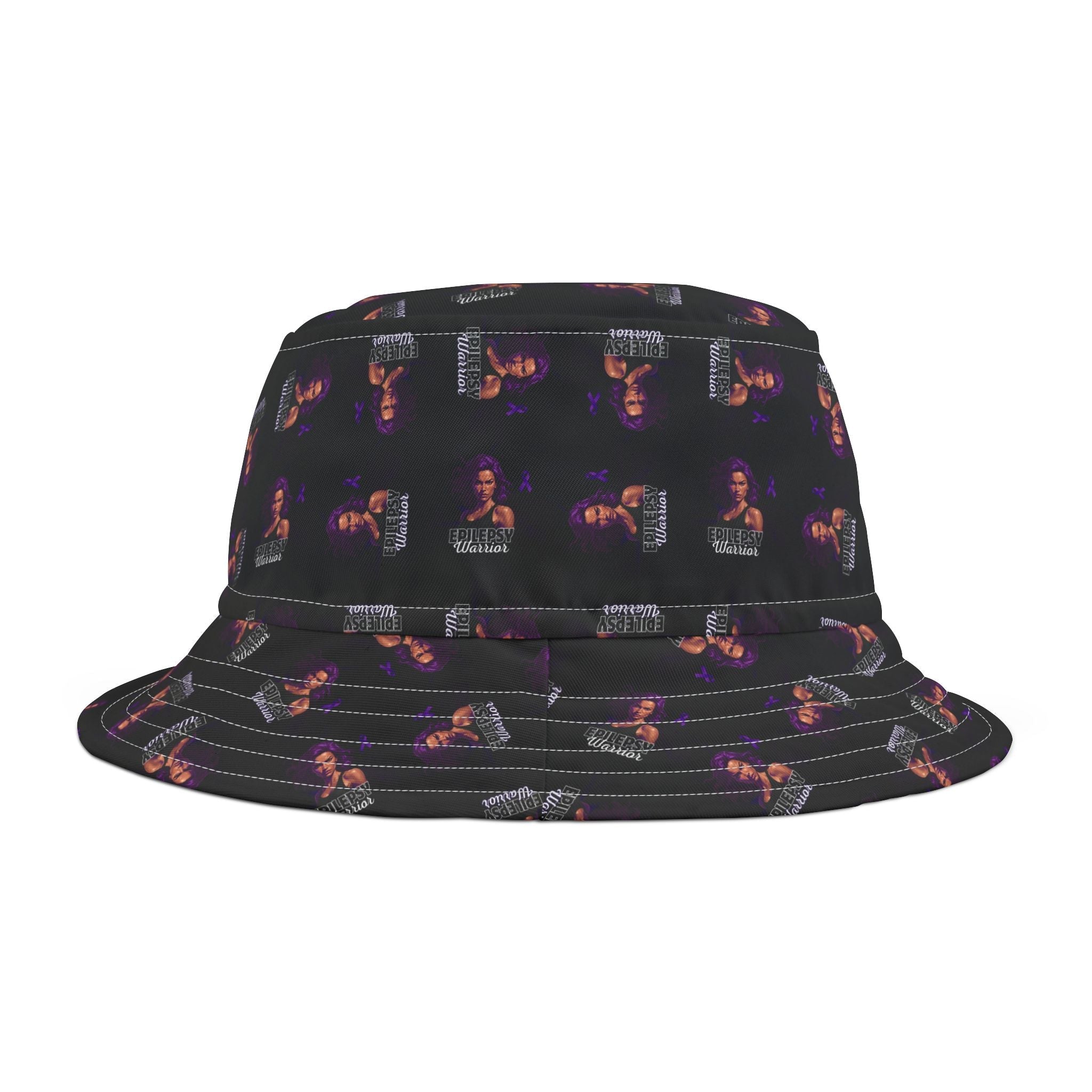 Epilepsy Warrior Woman Bucket Hat - Hats, Bucket - EpiAl's Shop