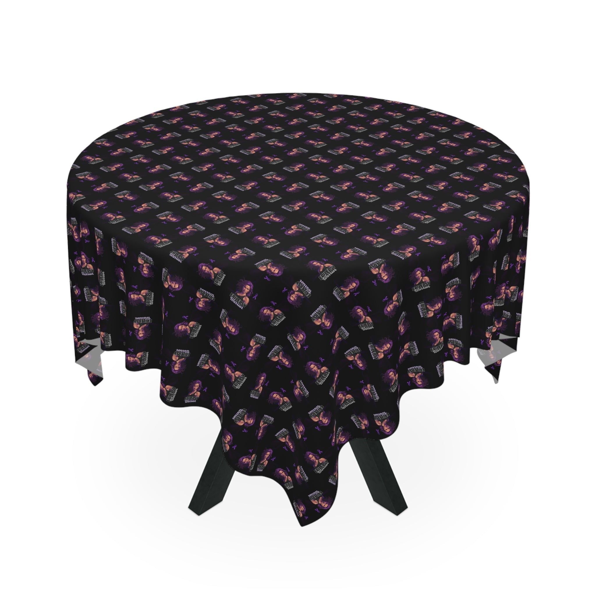 Epilepsy Warrior Woman Print Tablecloth for Dining - Decor, Dining, Table Decor - EpiAl's Shop