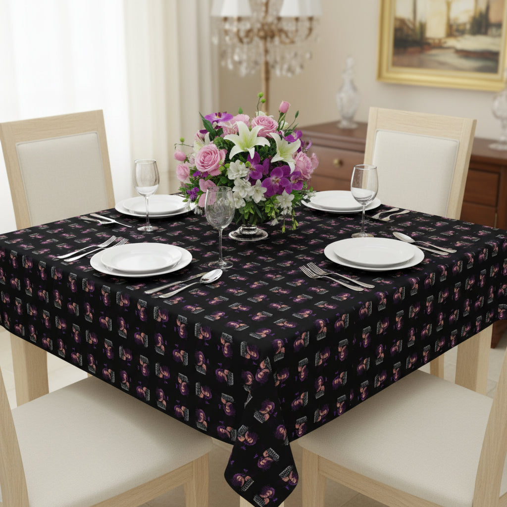 Epilepsy Warrior Woman Print Tablecloth for Dining - Decor, Dining, Table Decor - EpiAl's Shop