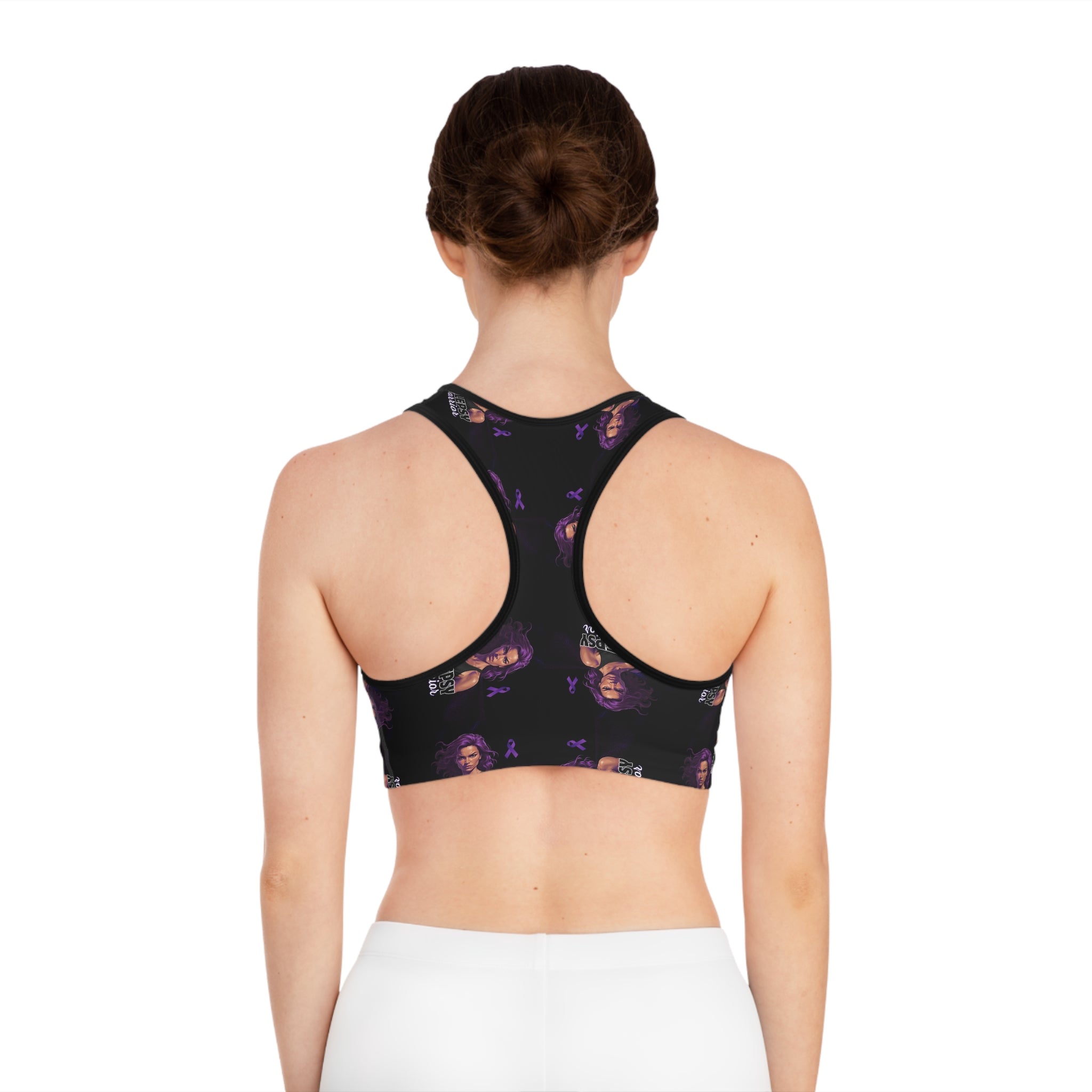 Epilepsy Warrior Woman Sports Bra/Workout Top - Clothing, Workout - EpiAl's Shop