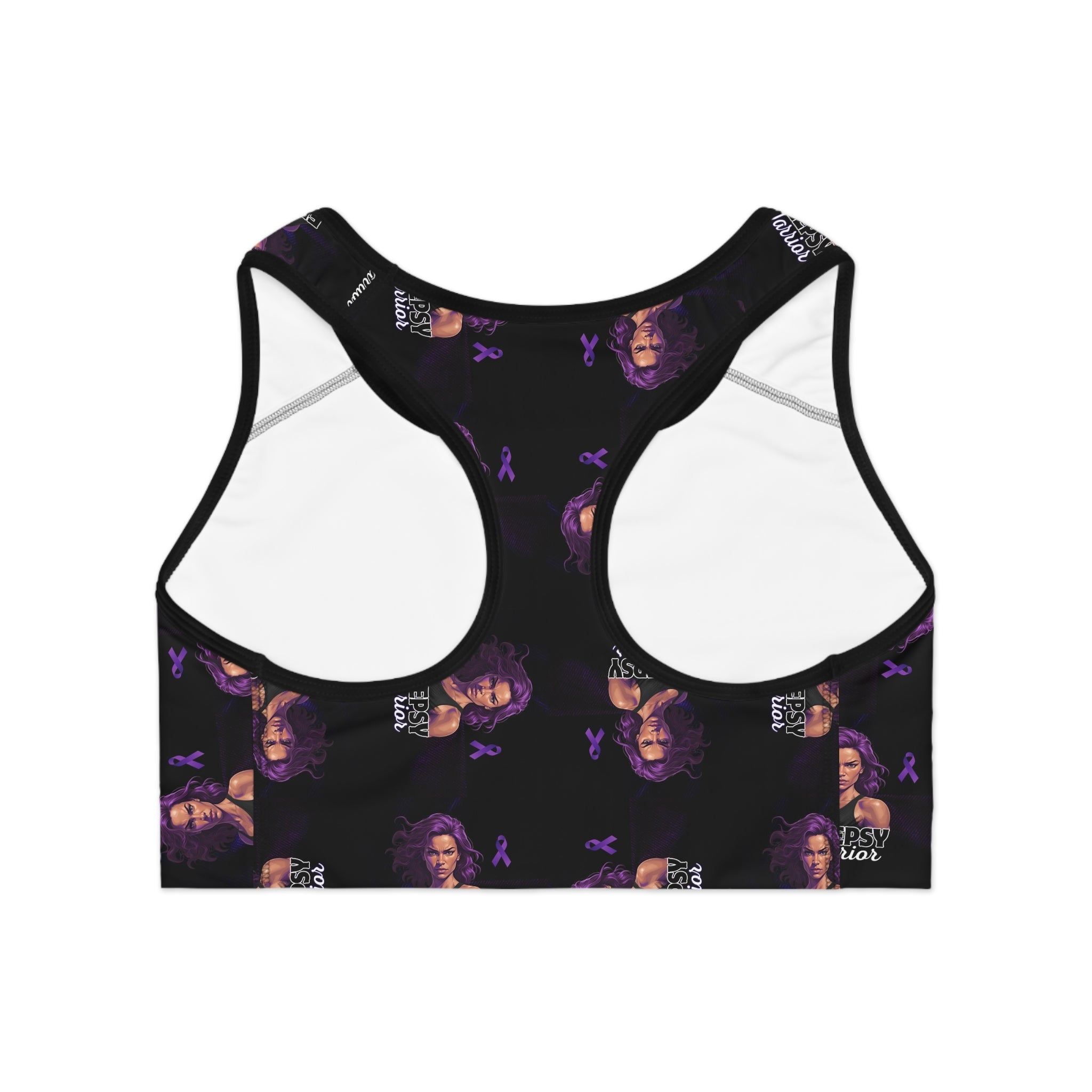 Epilepsy Warrior Woman Sports Bra/Workout Top - Clothing, Workout - EpiAl's Shop