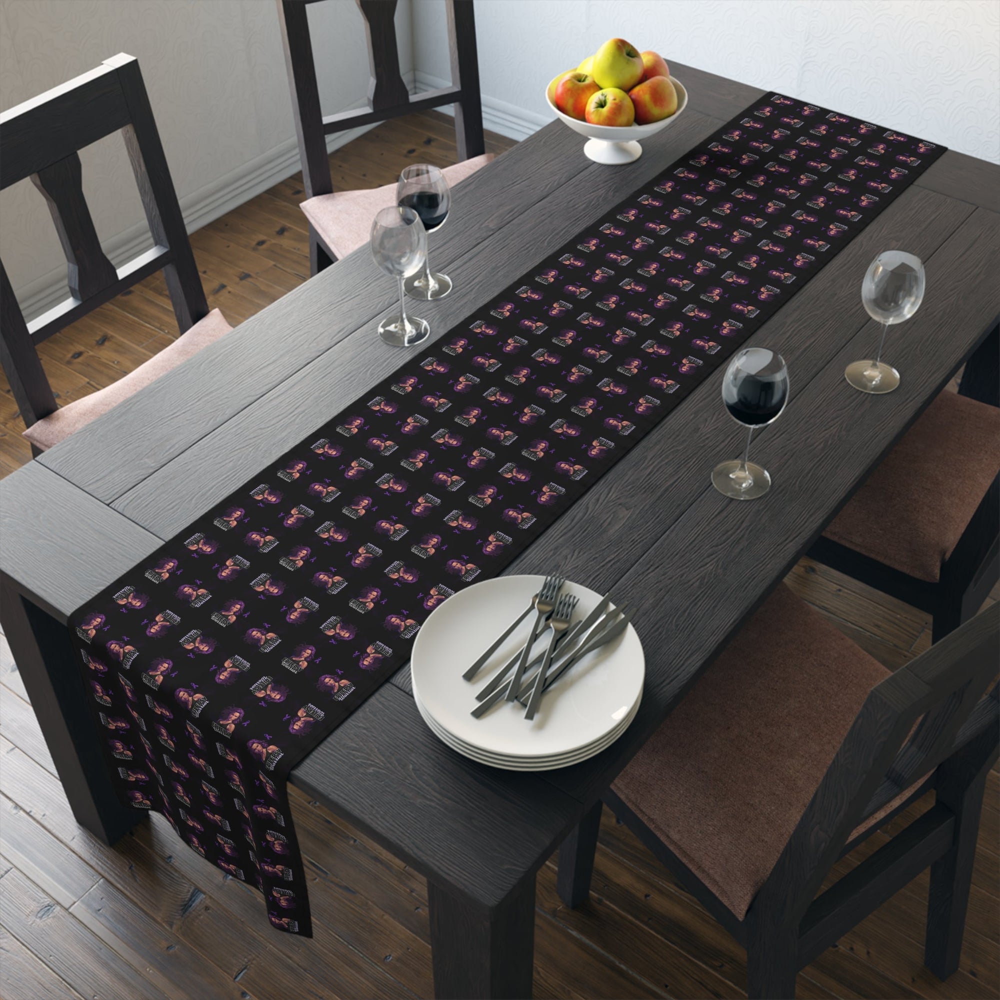 Epilepsy Warrior Woman Table Runner - Decor, Dining, Table Decor - EpiAl's Shop