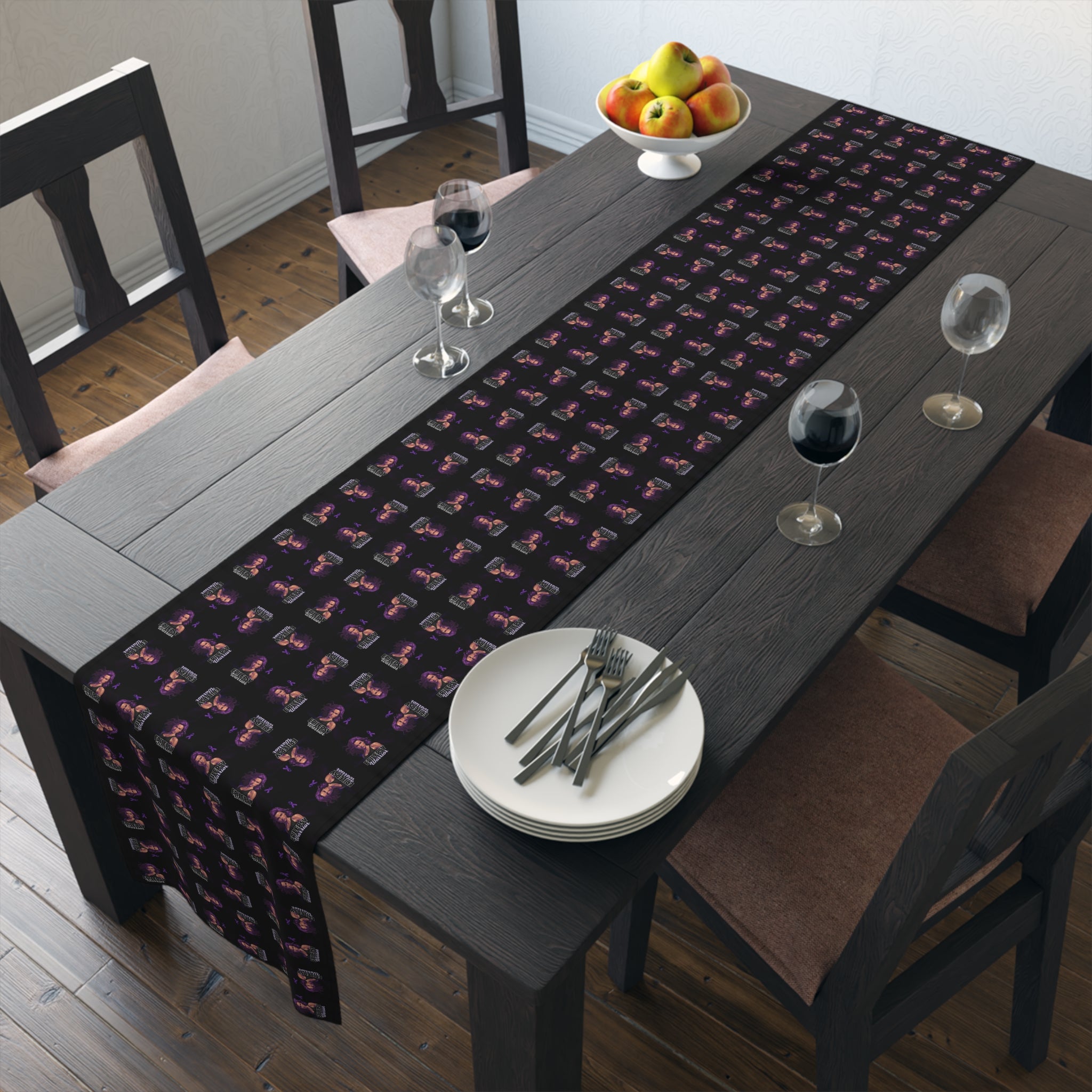 Epilepsy Warrior Woman Table Runner - Decor, Dining, Table Decor - EpiAl's Shop