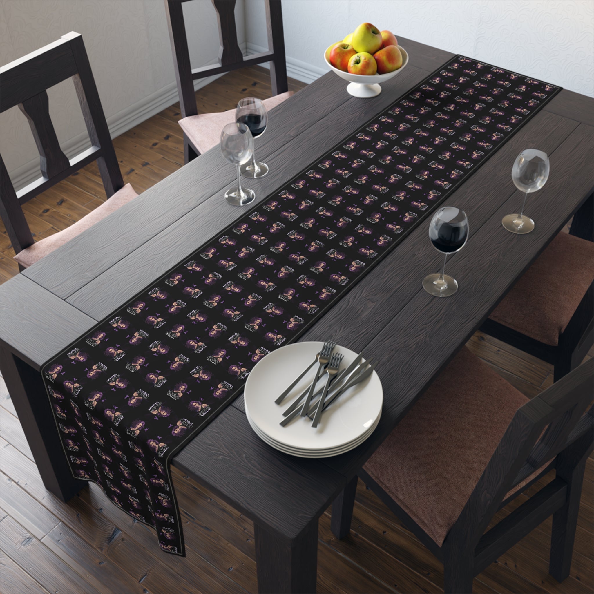 Epilepsy Warrior Woman Table Runner - Decor, Dining, Table Decor - EpiAl's Shop