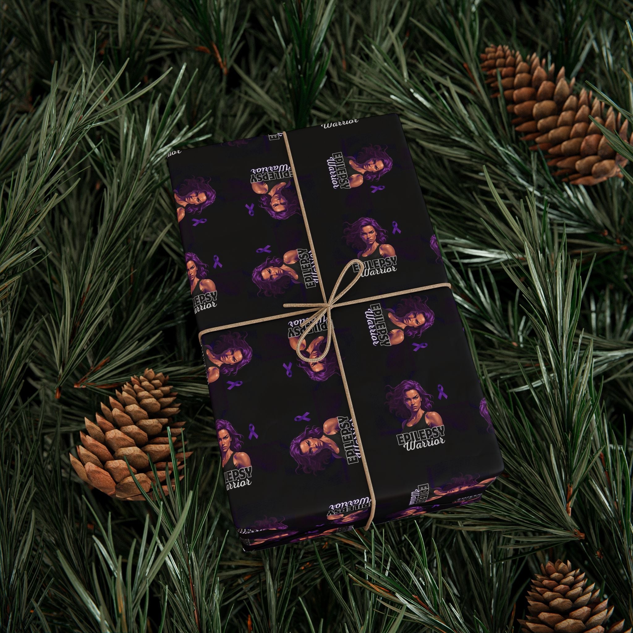 Epilepsy Warrior Woman Wrapping Paper - Paper Products, Gift Wrapping Paper - EpiAl's Shop