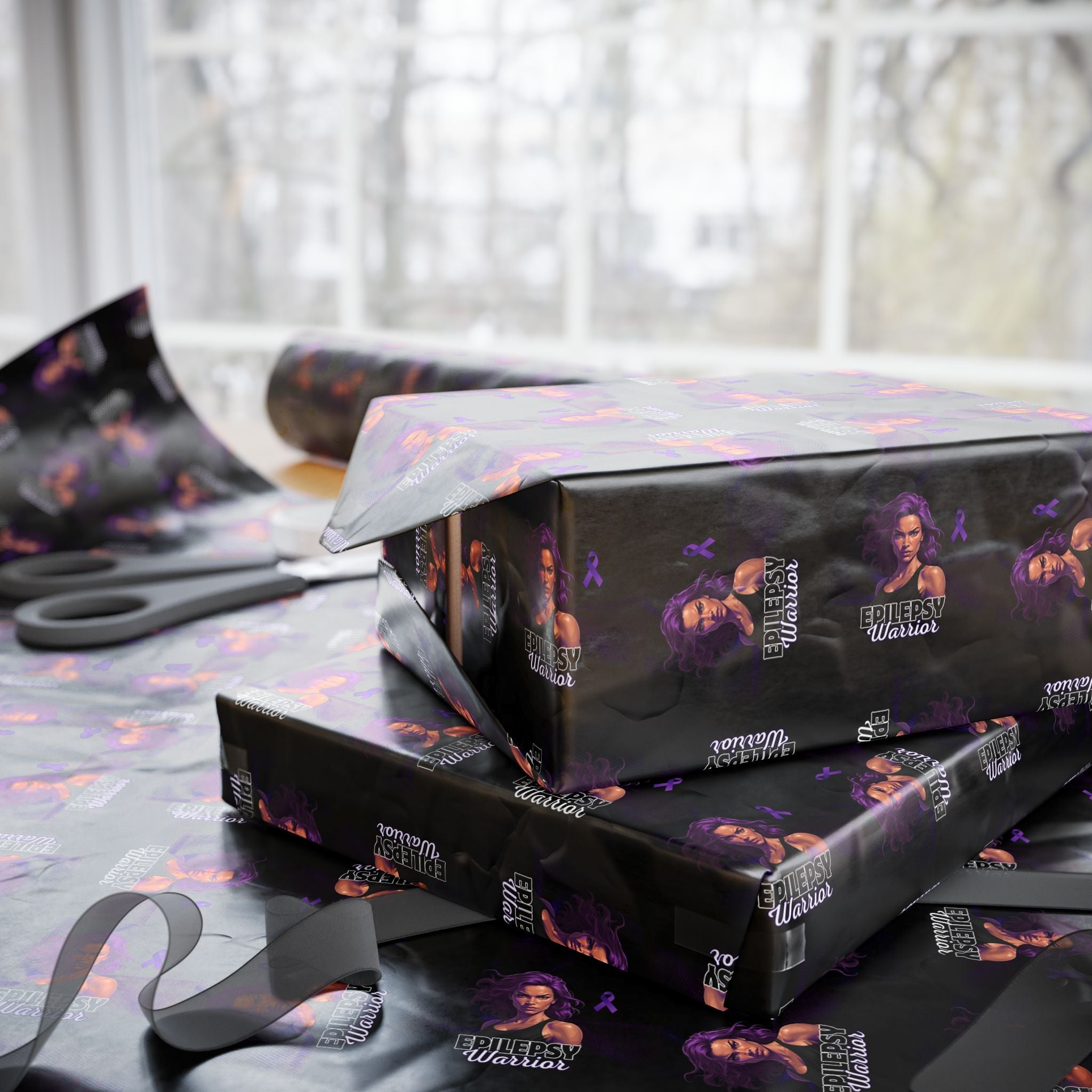 Epilepsy Warrior Woman Wrapping Paper - Paper Products, Gift Wrapping Paper - EpiAl's Shop