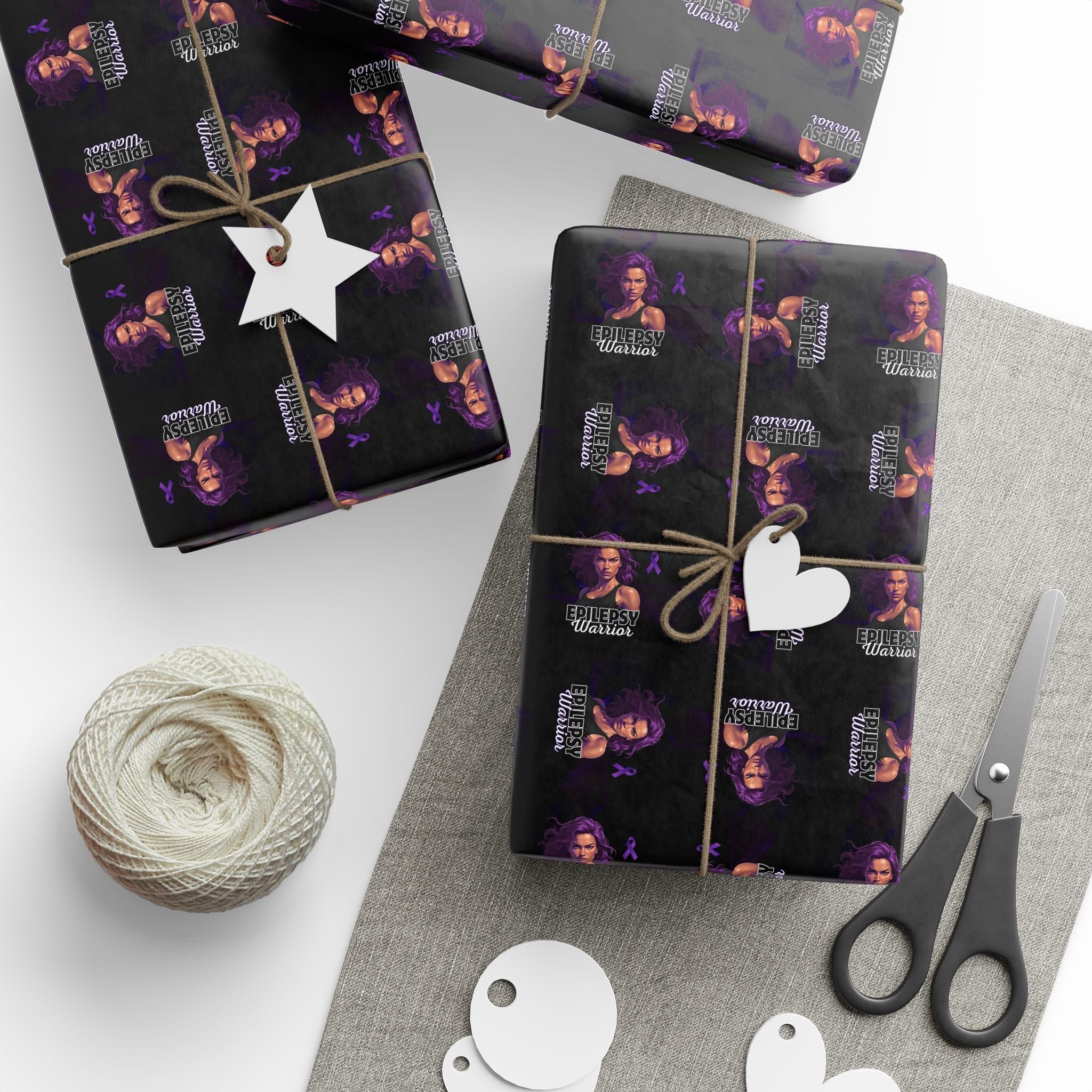Epilepsy Warrior Woman Wrapping Paper - Paper Products, Gift Wrapping Paper - EpiAl's Shop