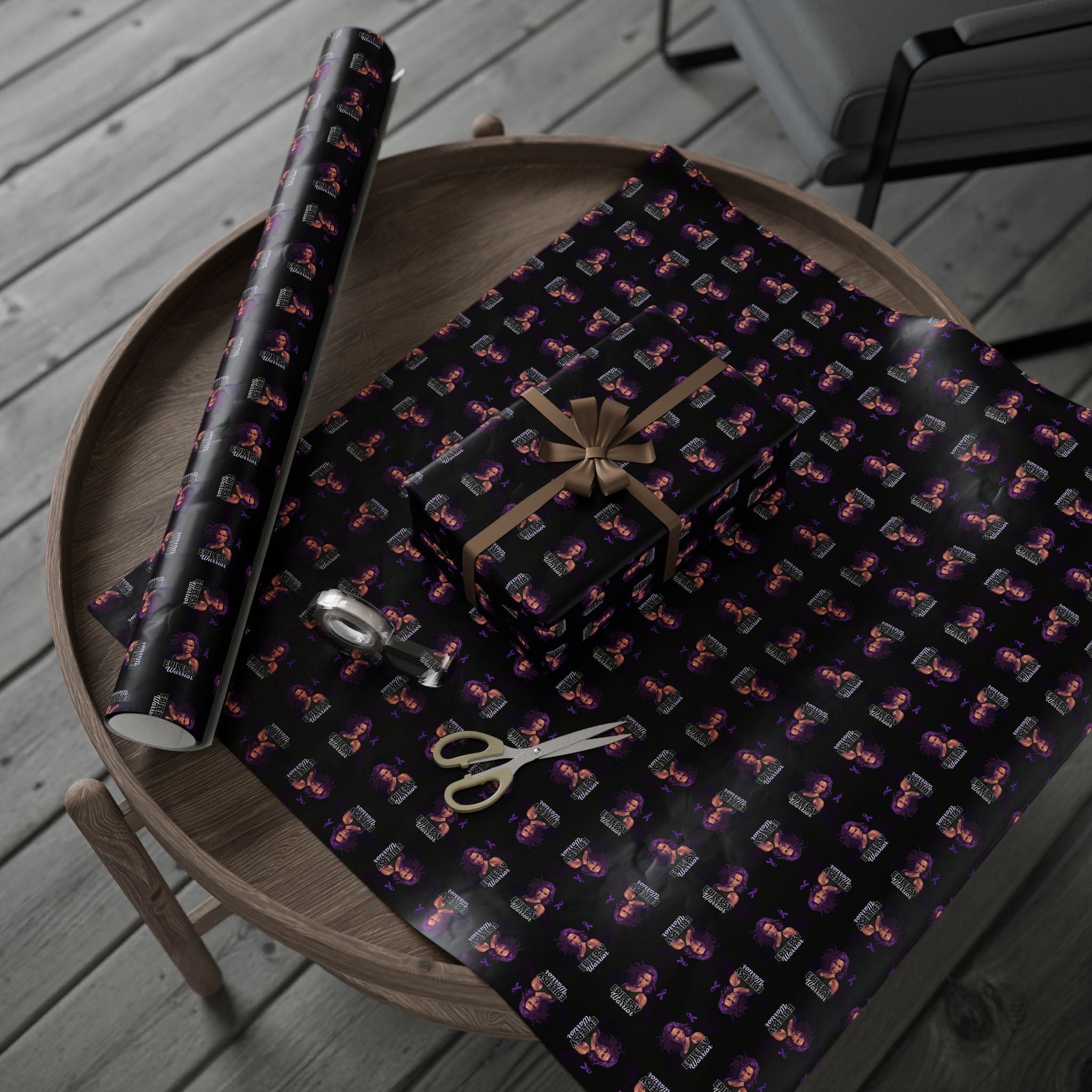 Epilepsy Warrior Woman Wrapping Paper - Paper Products, Gift Wrapping Paper - EpiAl's Shop