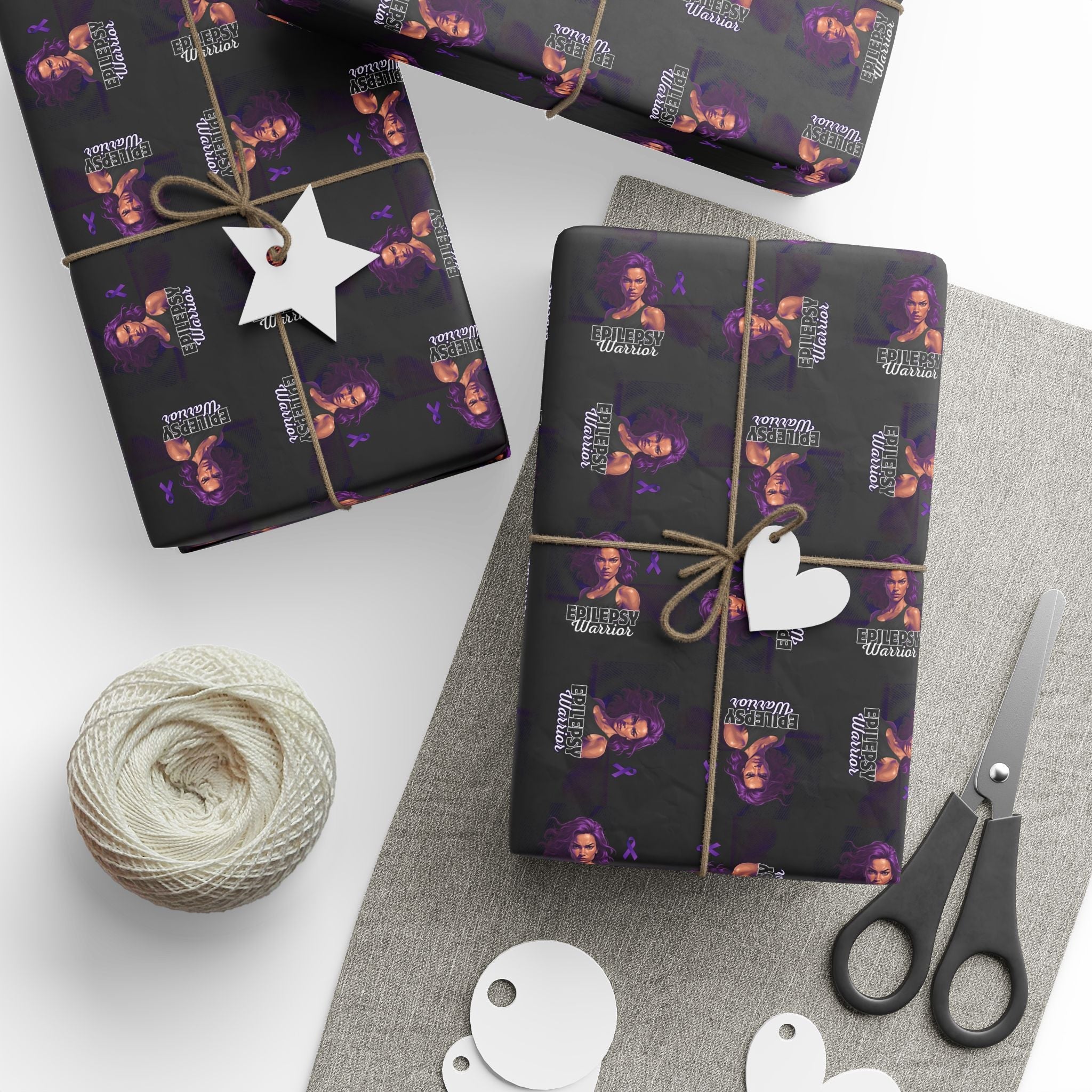 Epilepsy Warrior Woman Wrapping Paper - Paper Products, Gift Wrapping Paper - EpiAl's Shop