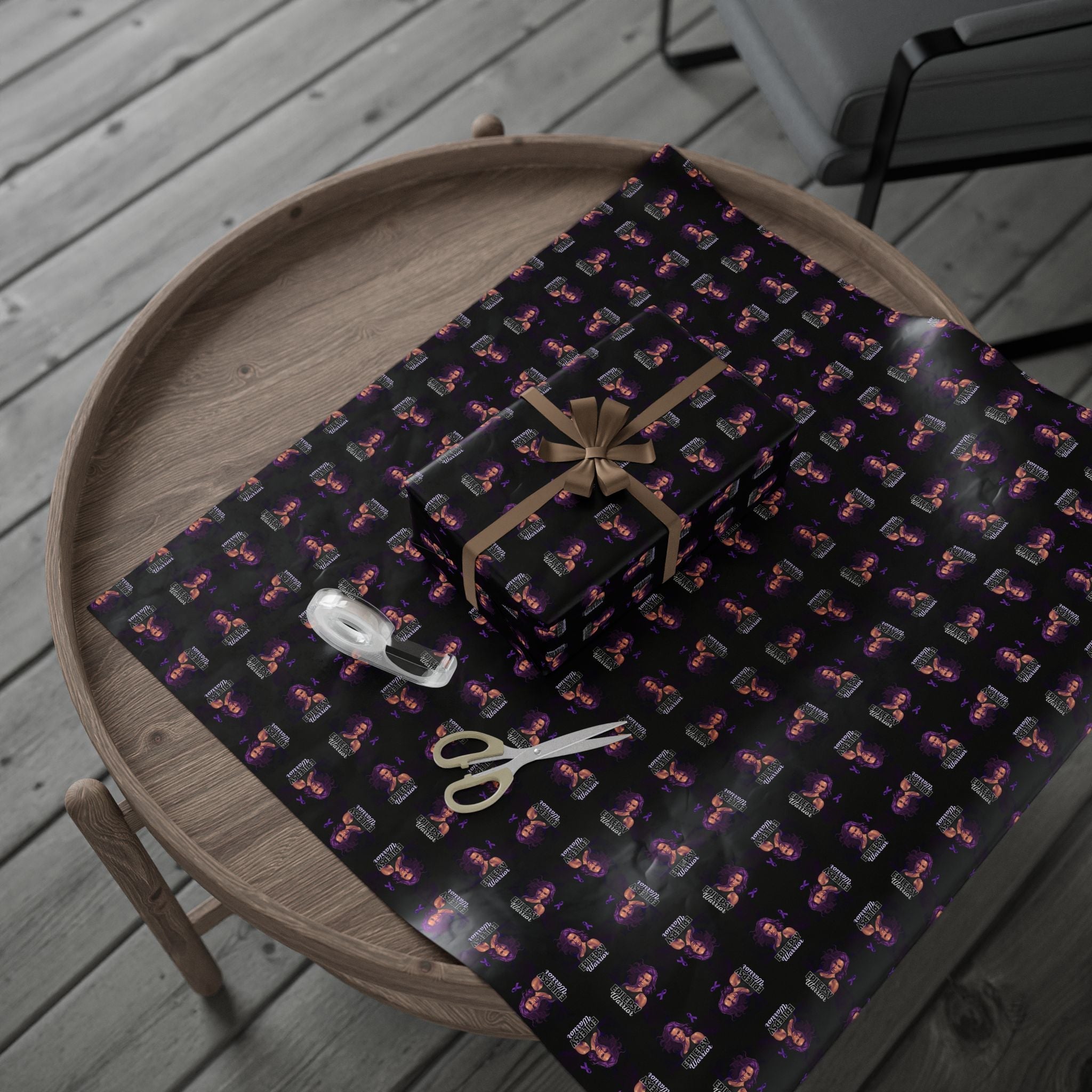 Epilepsy Warrior Woman Wrapping Paper - Paper Products, Gift Wrapping Paper - EpiAl's Shop