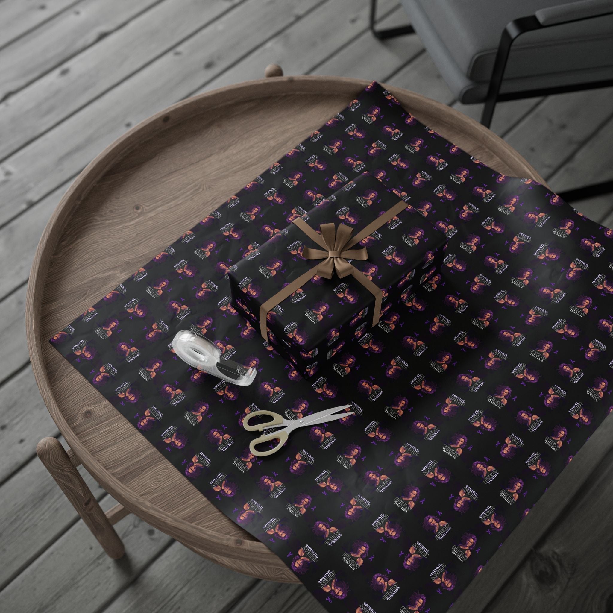 Epilepsy Warrior Woman Wrapping Paper - Paper Products, Gift Wrapping Paper - EpiAl's Shop