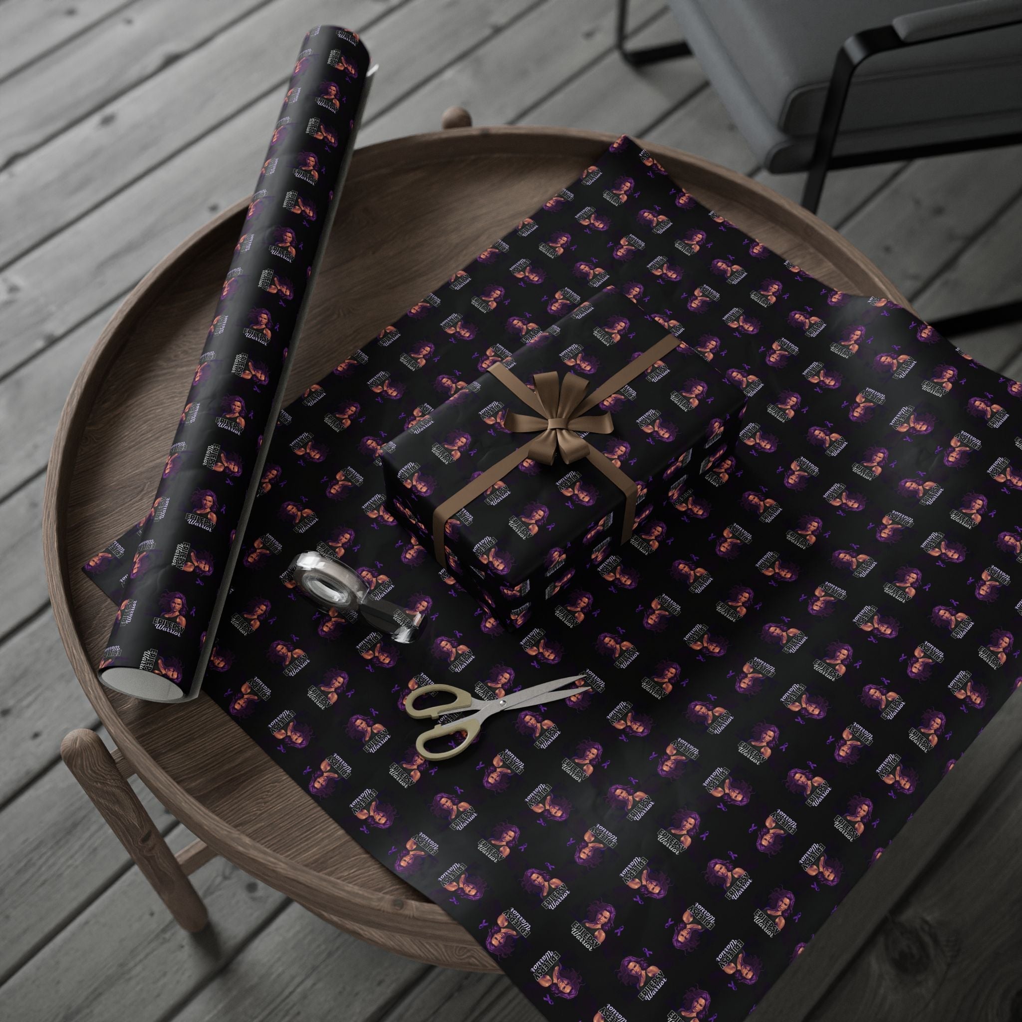 Epilepsy Warrior Woman Wrapping Paper - Paper Products, Gift Wrapping Paper - EpiAl's Shop