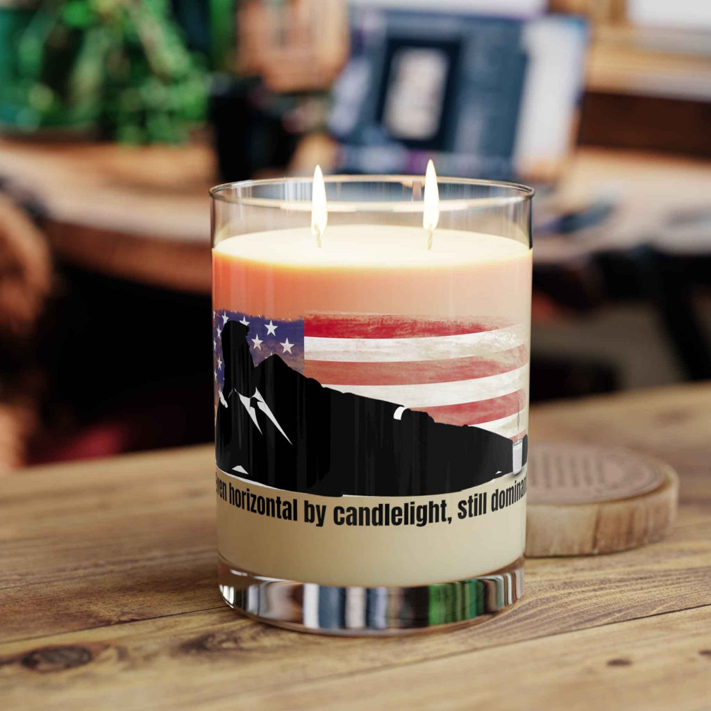 Even Horizontal by Candlelight – Political Parody Candle - Decor, Candles, Scented - EpiAl's Shop