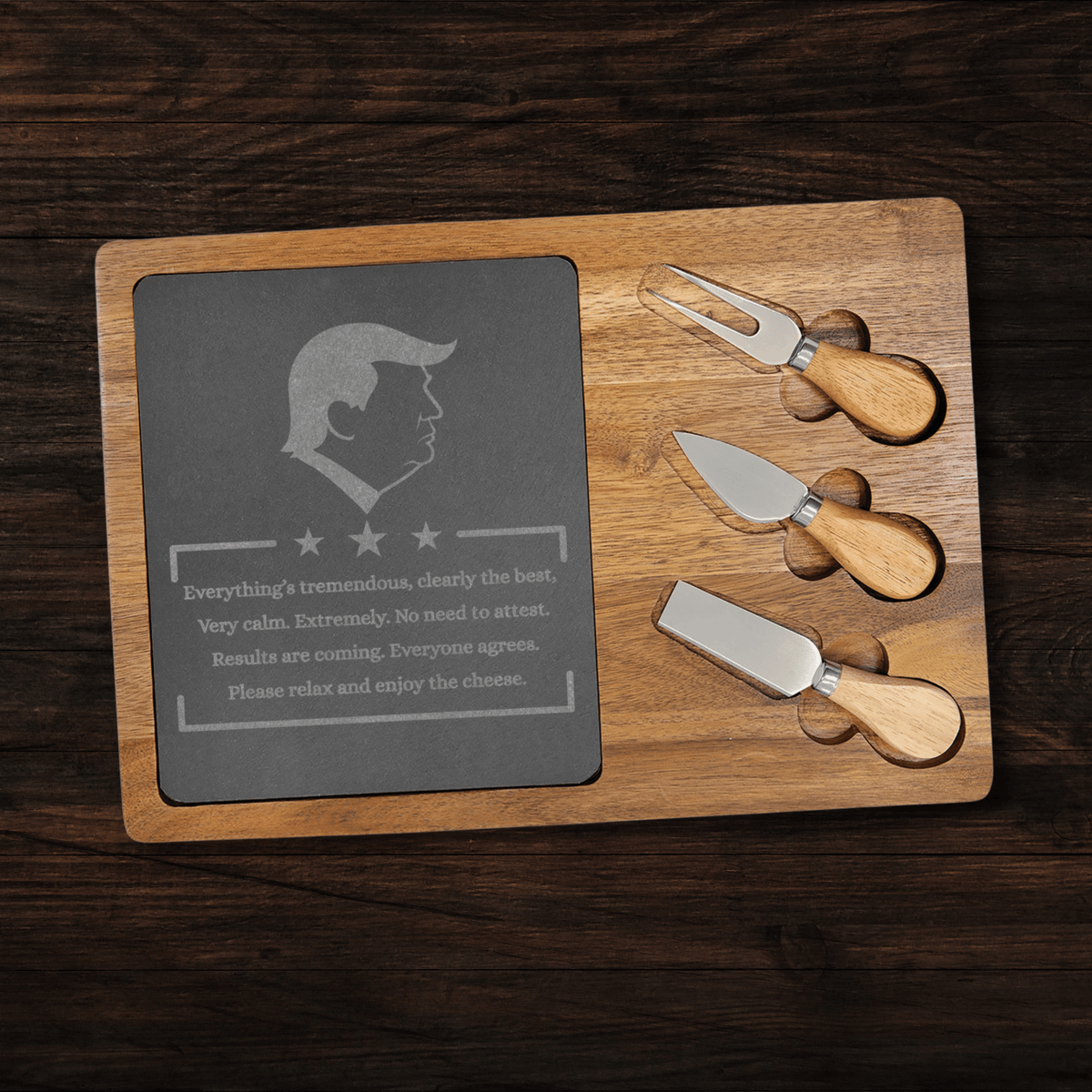 Everything’s Tremendous Charcuterie Board – Please Enjoy the Cheese - Boards & Trays, Charcuterie - EpiAl's Shop