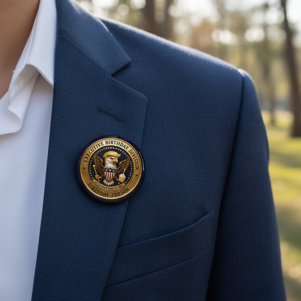 Executive Birthday Division – Officially Important Pinback Button - Buttons, Pinback - EpiAl's Shop