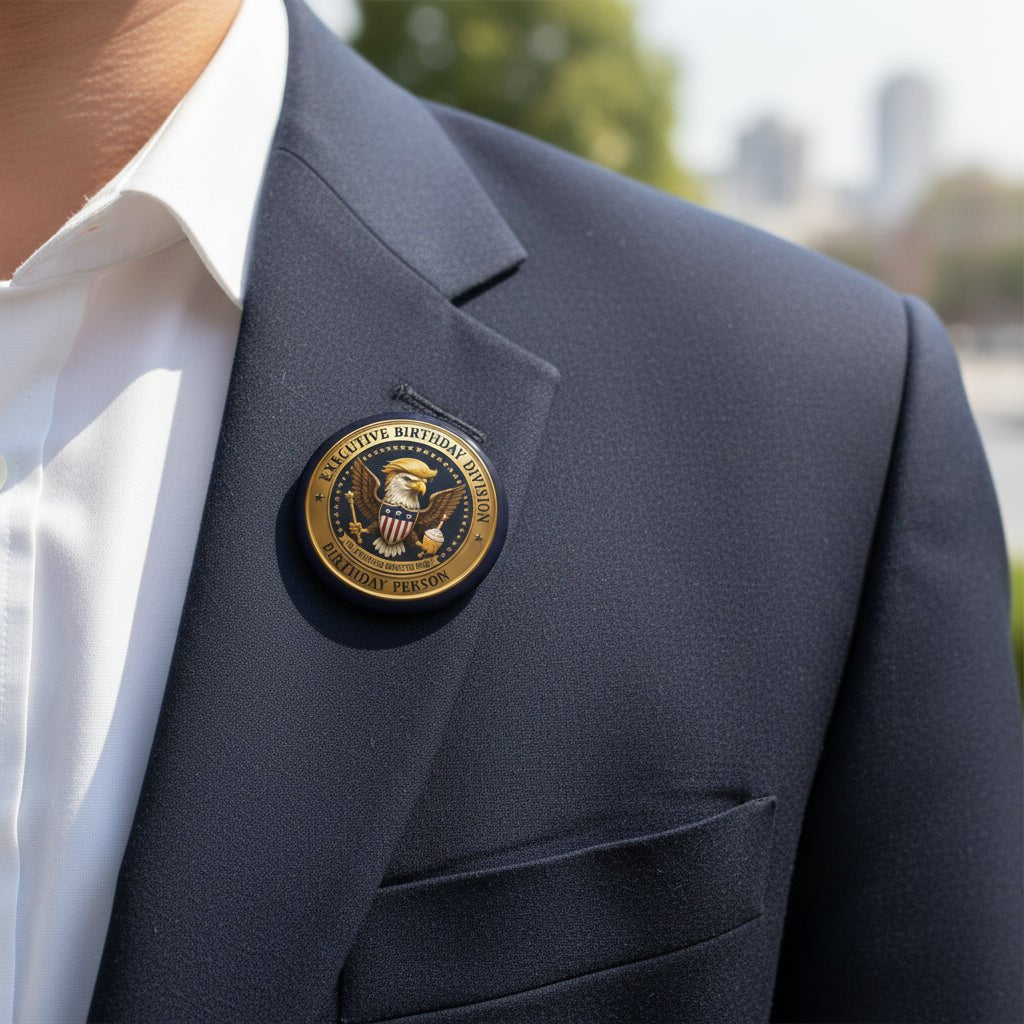 Executive Birthday Division – Officially Important Pinback Button - Buttons, Pinback - EpiAl's Shop