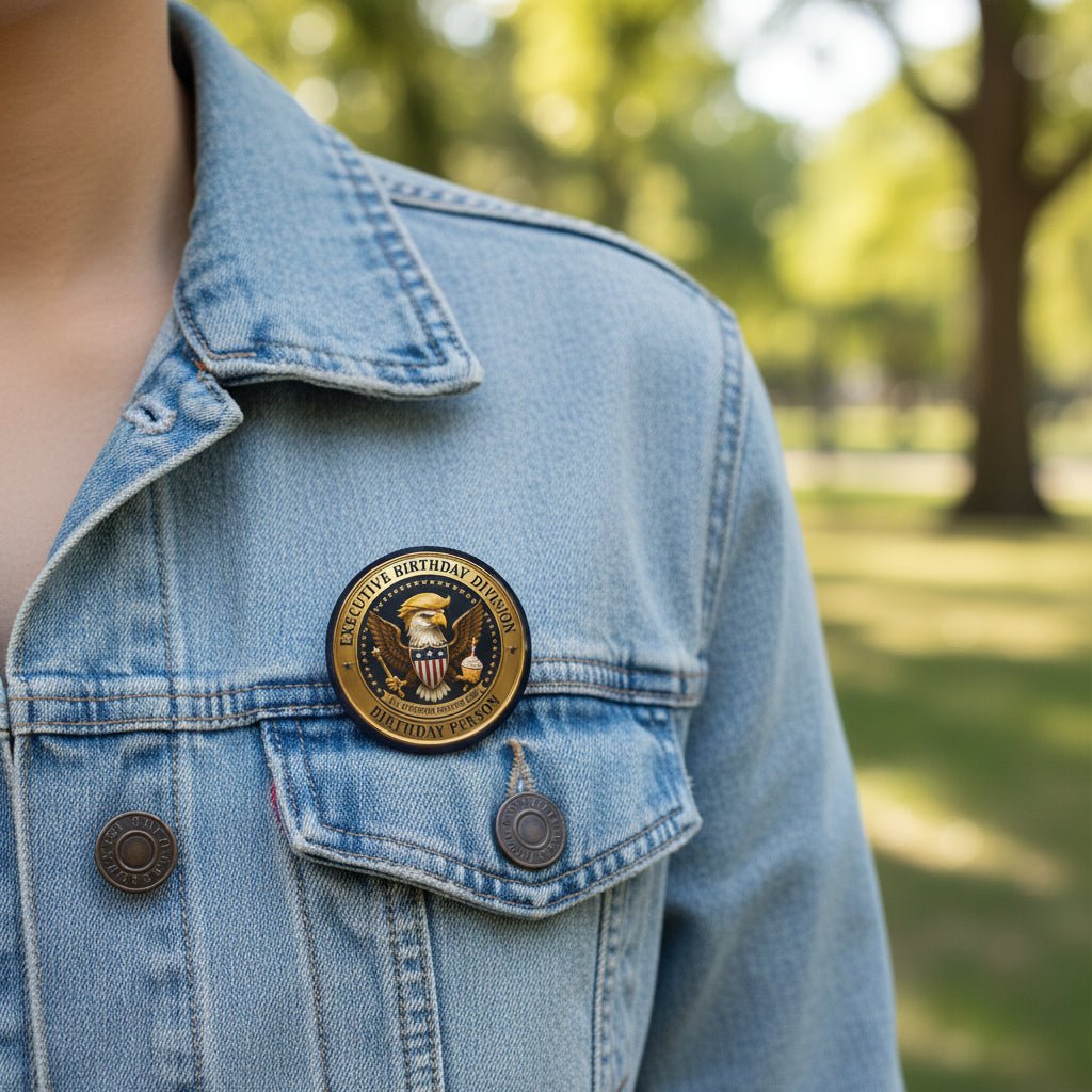 Executive Birthday Division – Officially Important Pinback Button - Buttons, Pinback - EpiAl's Shop