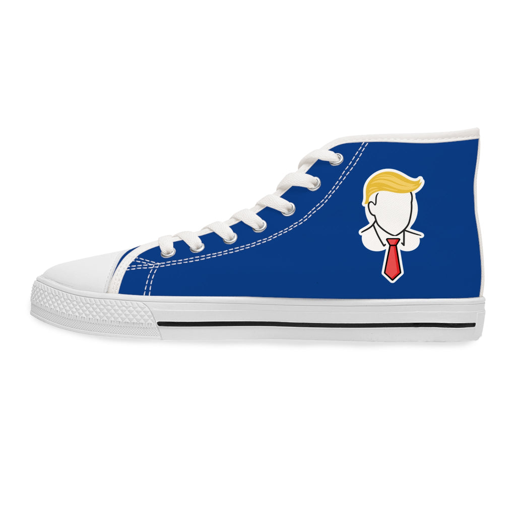 Executive Hairline Women’s High-Top Sneakers – Political Parody Statement Shoes - Shoes, Sneakers - EpiAl's Shop